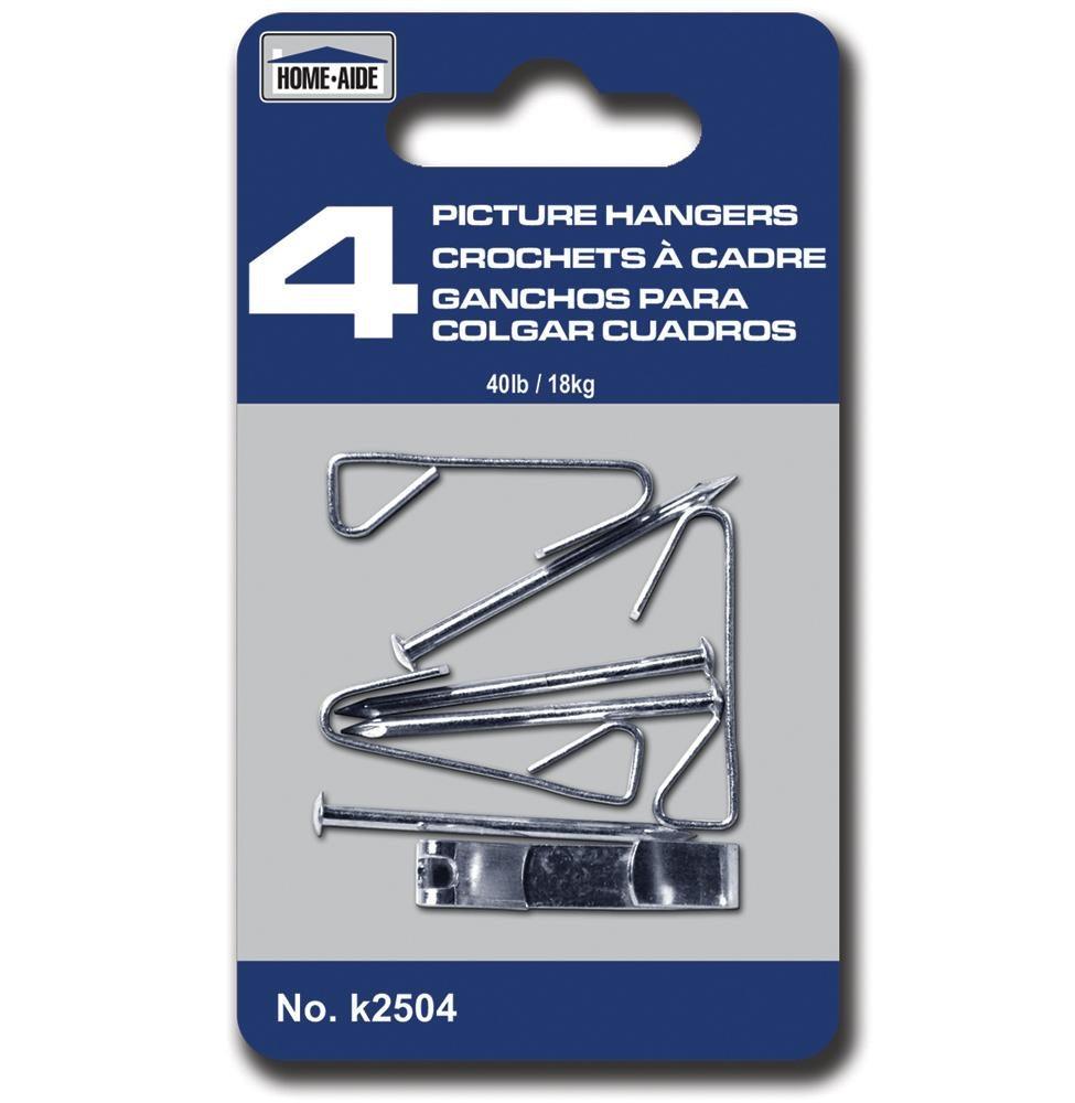 Picture Hangers - 4, 40 Lb - Dollar Max Depot