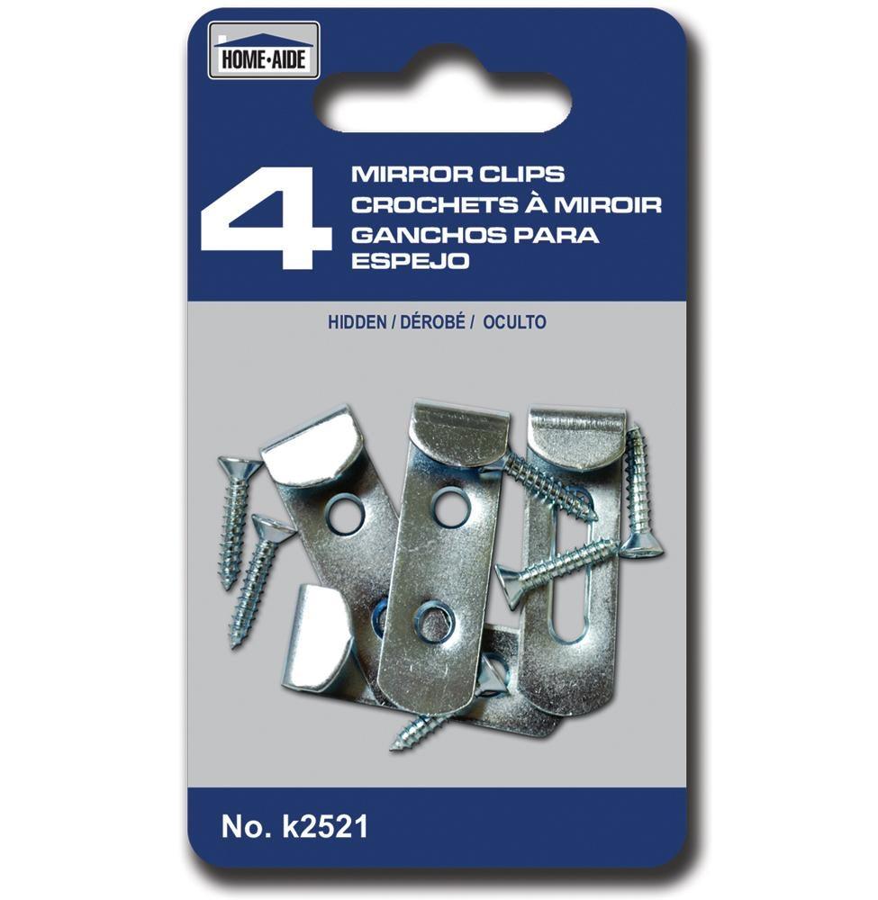 Mirror Clips - 4, Hidden - Dollar Max Depot