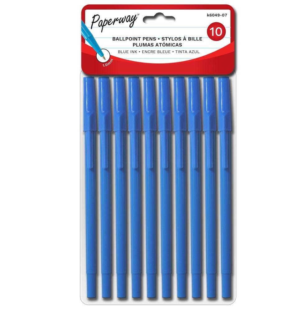 Ballpoint Pens - 10, Blue - Dollar Max Depot