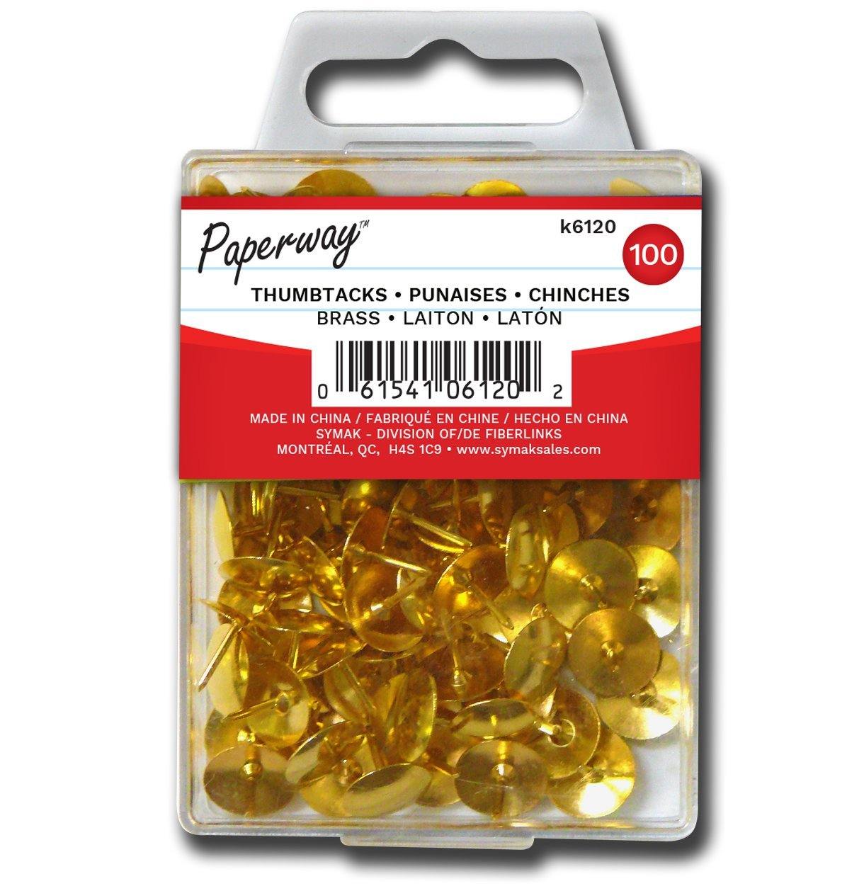 100 Brass Thumbtacks - Dollar Max Depot