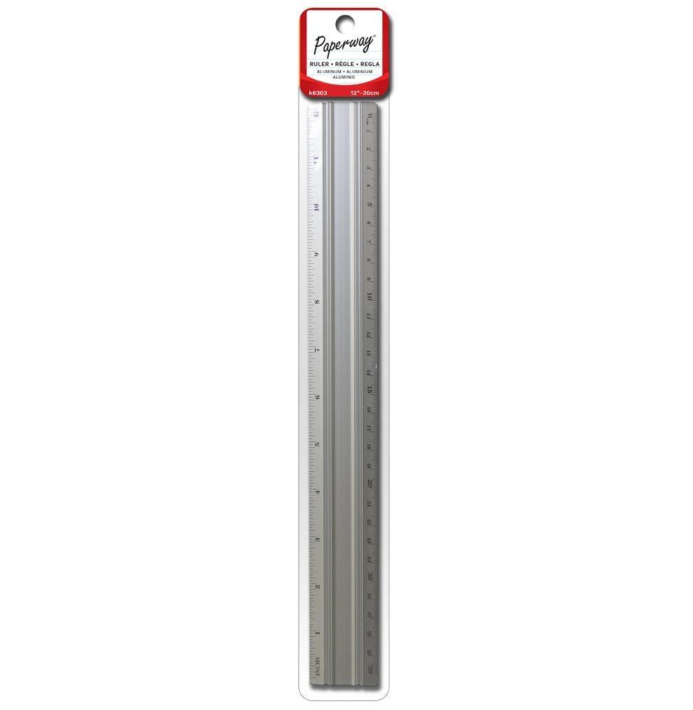 Ruler - 12"/30Cm, Aluminum - Dollar Max Depot