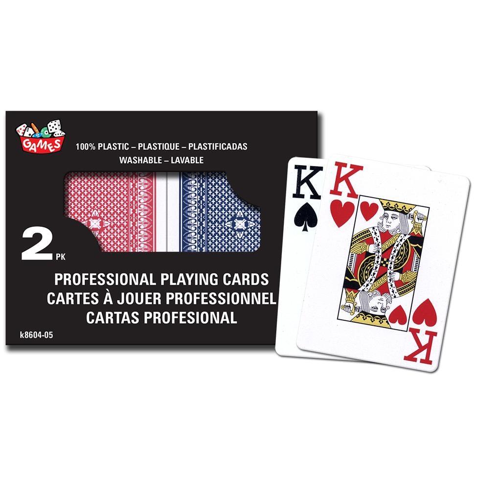 Playing Cards - 2Pk 100% Plastic - Dollar Max Depot