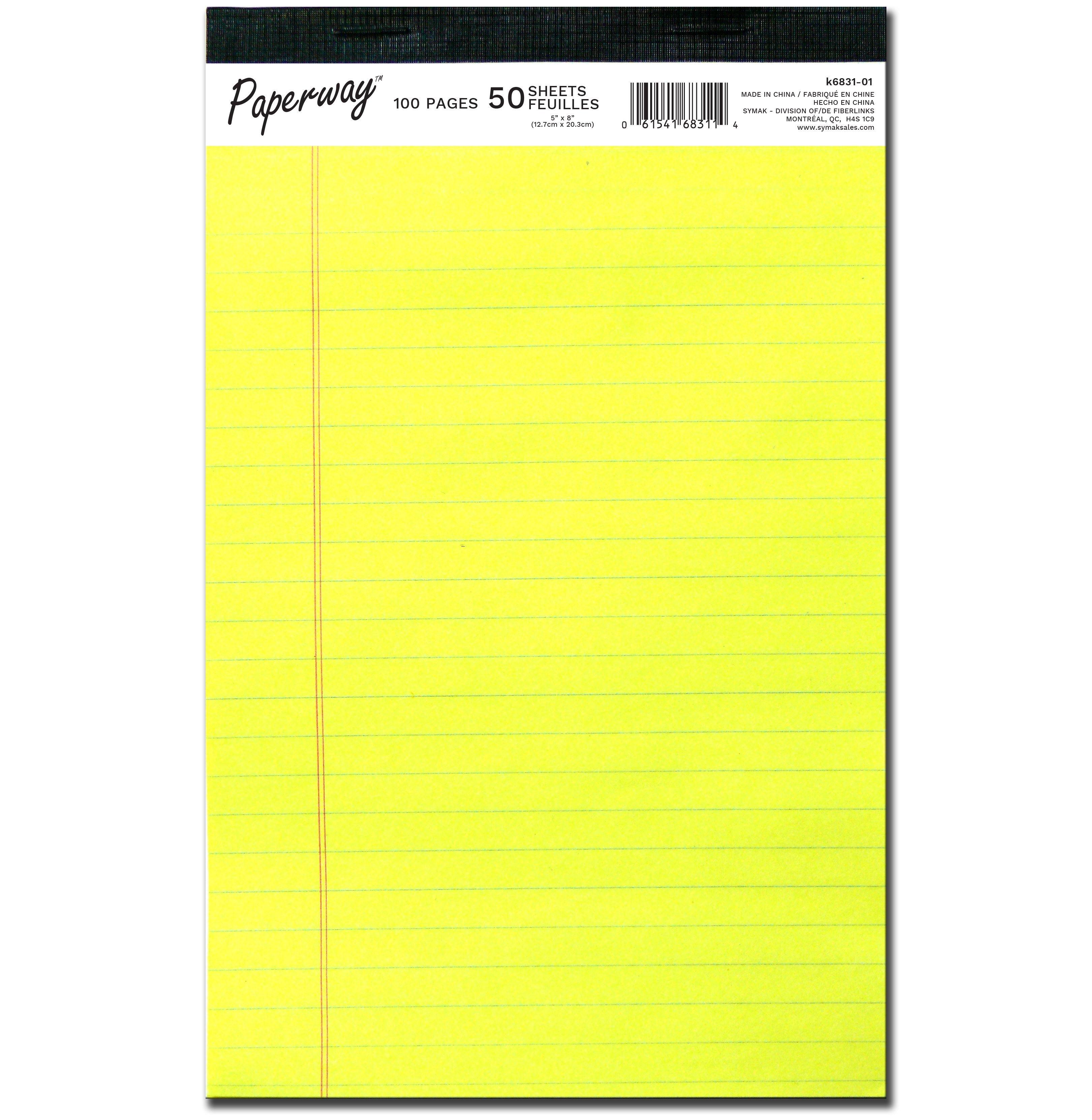 100 Page Yellow Notepad 5"X8" - Dollar Max Depot