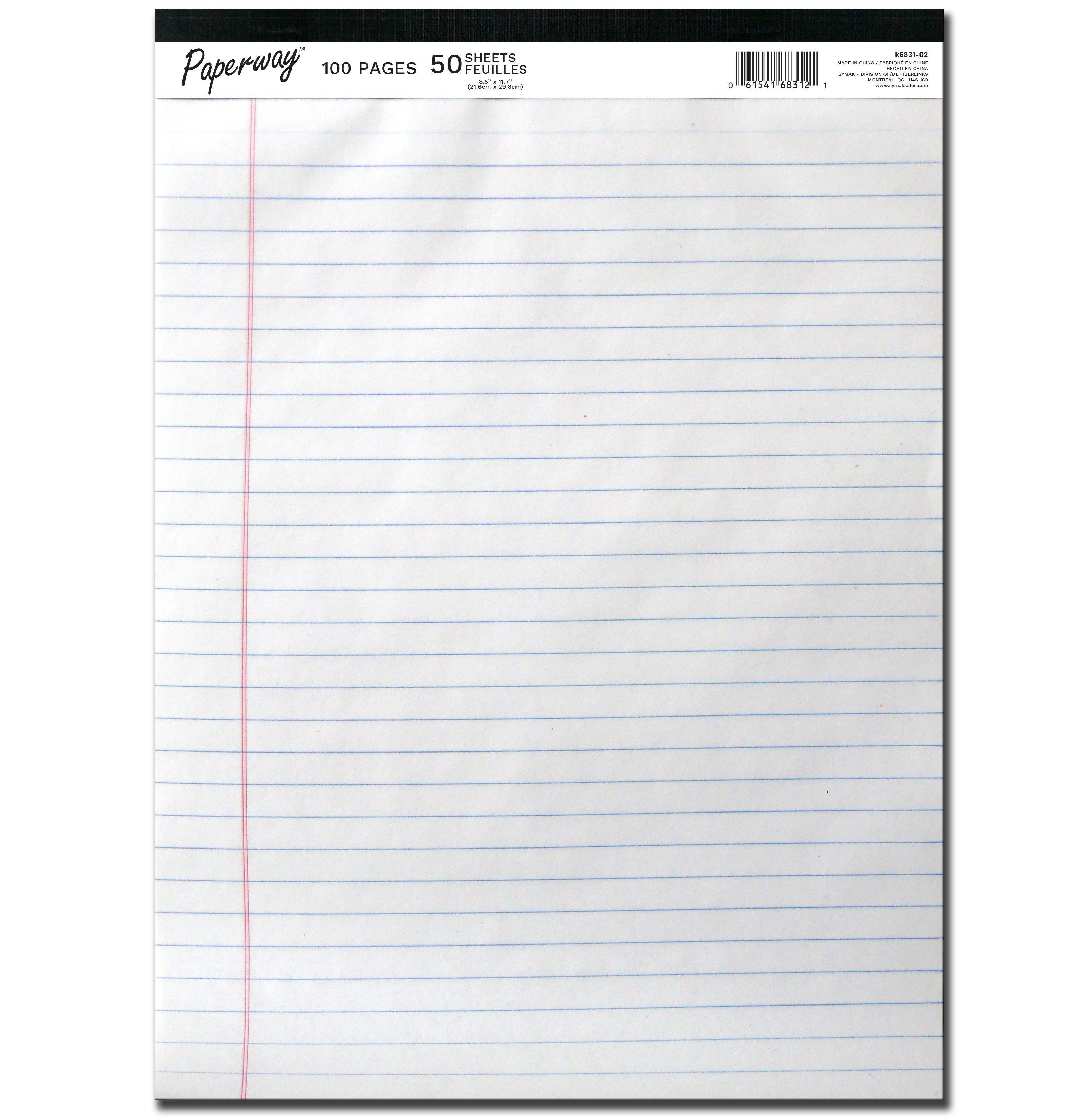 100 Page White Notepad 8.5"X11.7" - Dollar Max Depot