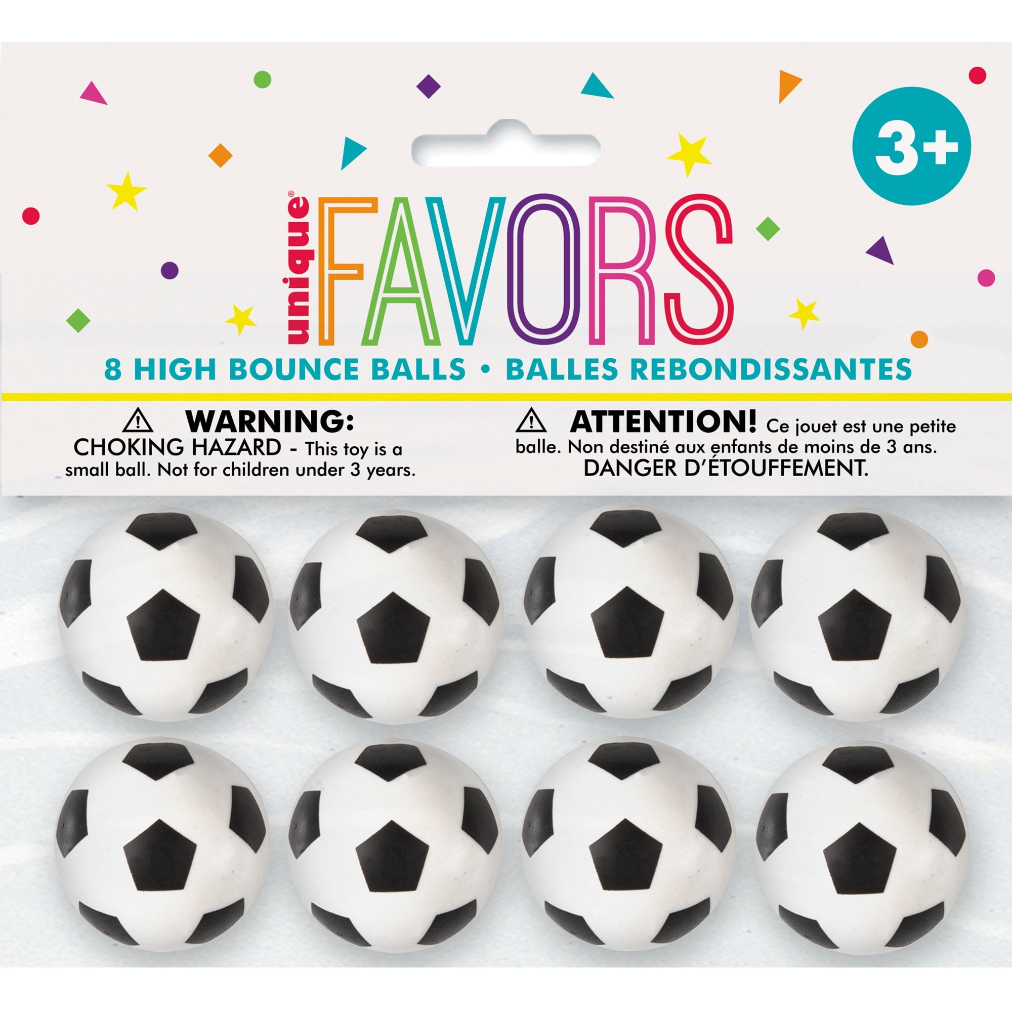 3D Soccer 8 Bounce Balls 1.25x1.25in