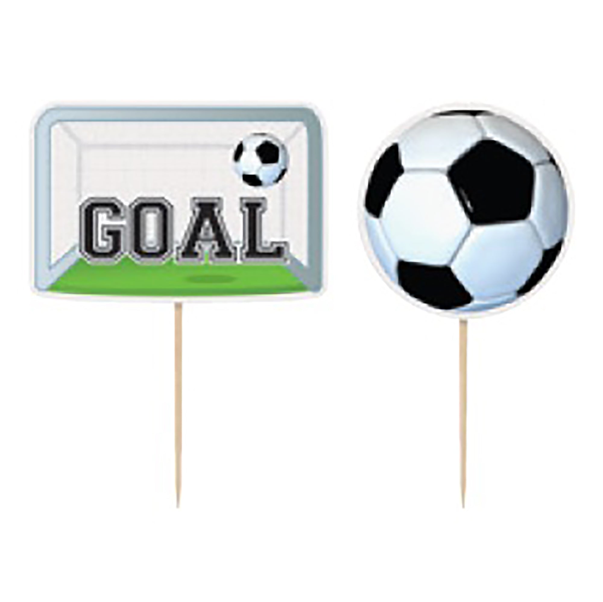 3D Soccer 6 Cupcake Toppers Paper 3.5in