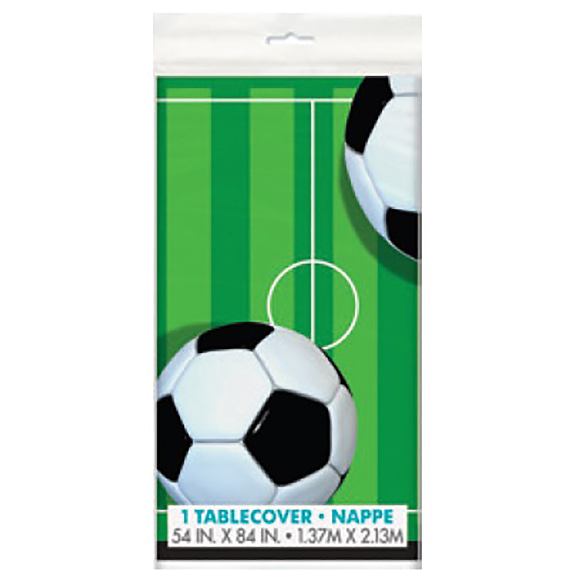 3D Soccer Plastic Table Cover 54x84in