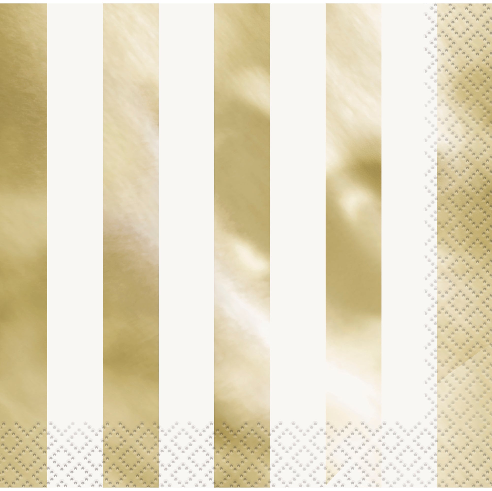 16 Gold Stripes Luncheon Napkins 12.75x12.75in