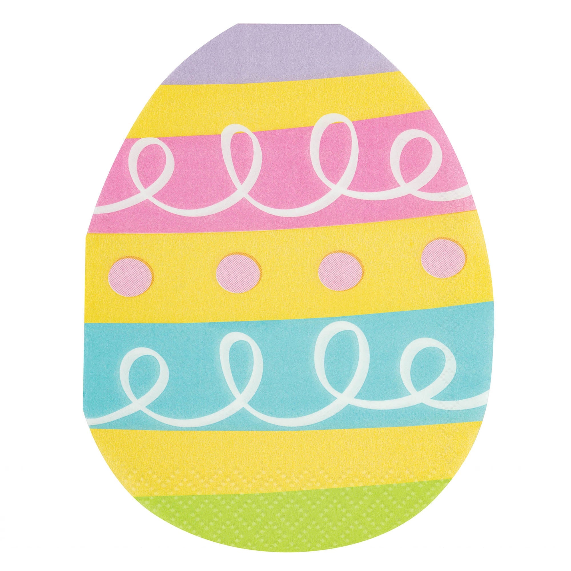 Eggcellent Easter 16 Egg Shaped Napkins
