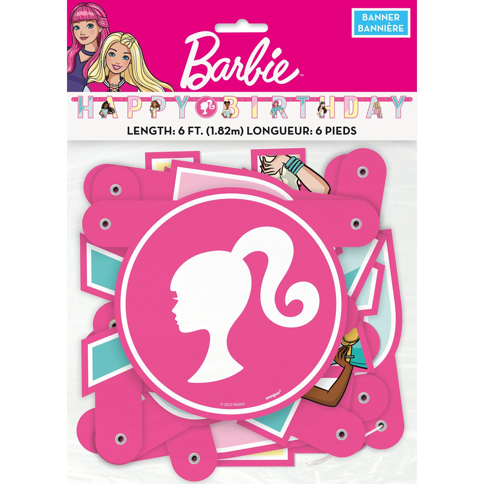 Barbie Jointed Paper Banner 72in 