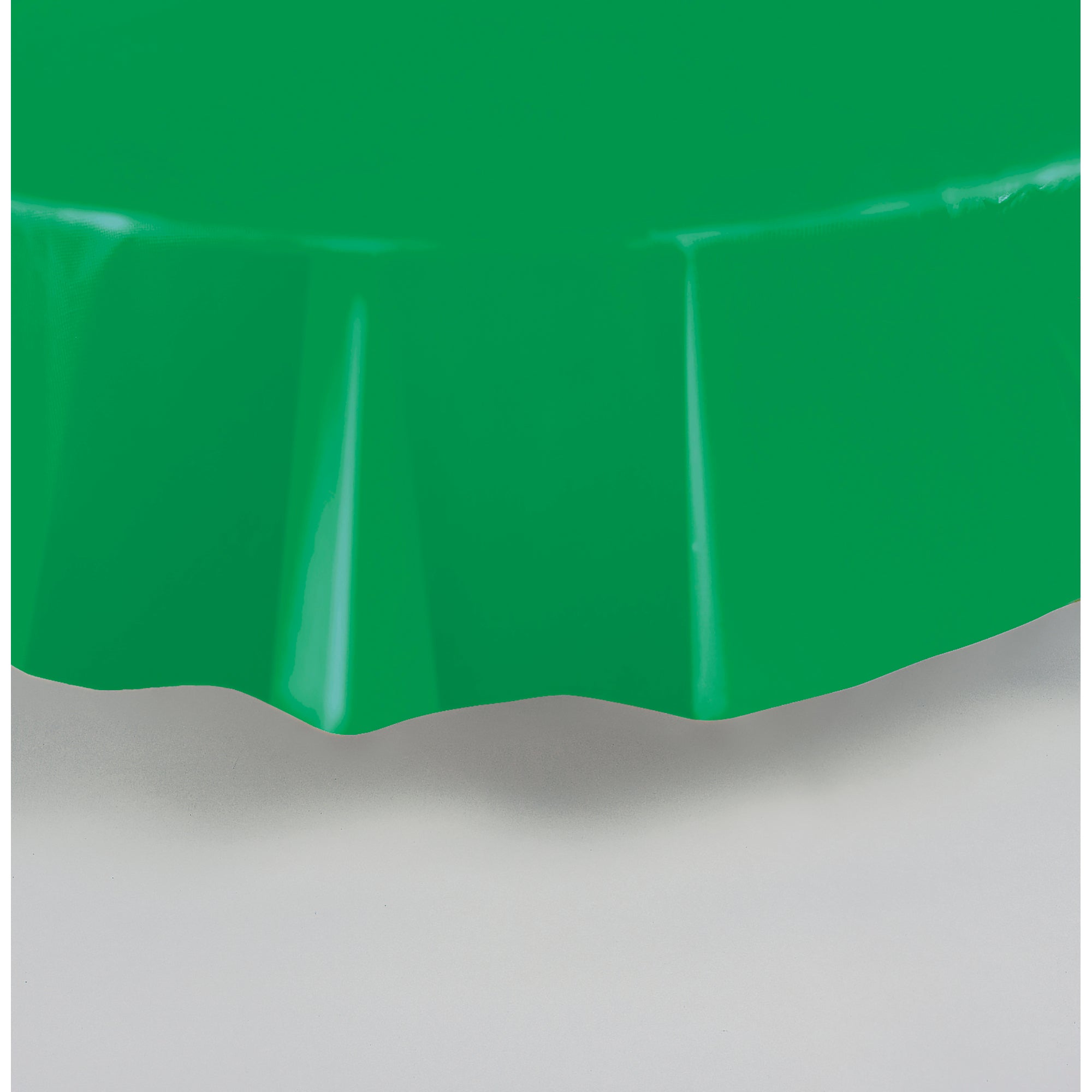 Plastic Round Table Cover Emerald Green 84in