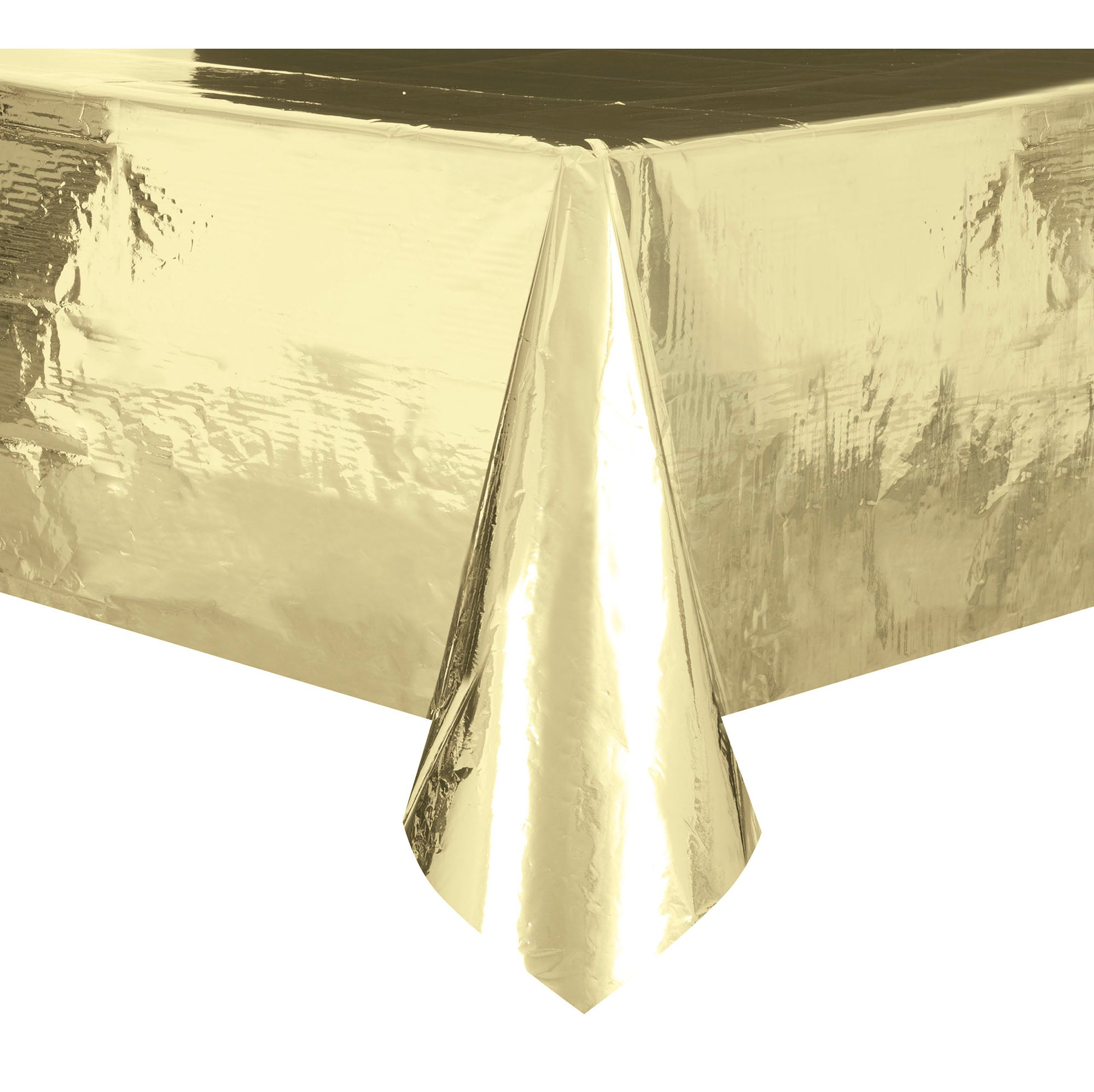 Plastic Table Cover Metallic Gold 54x108in