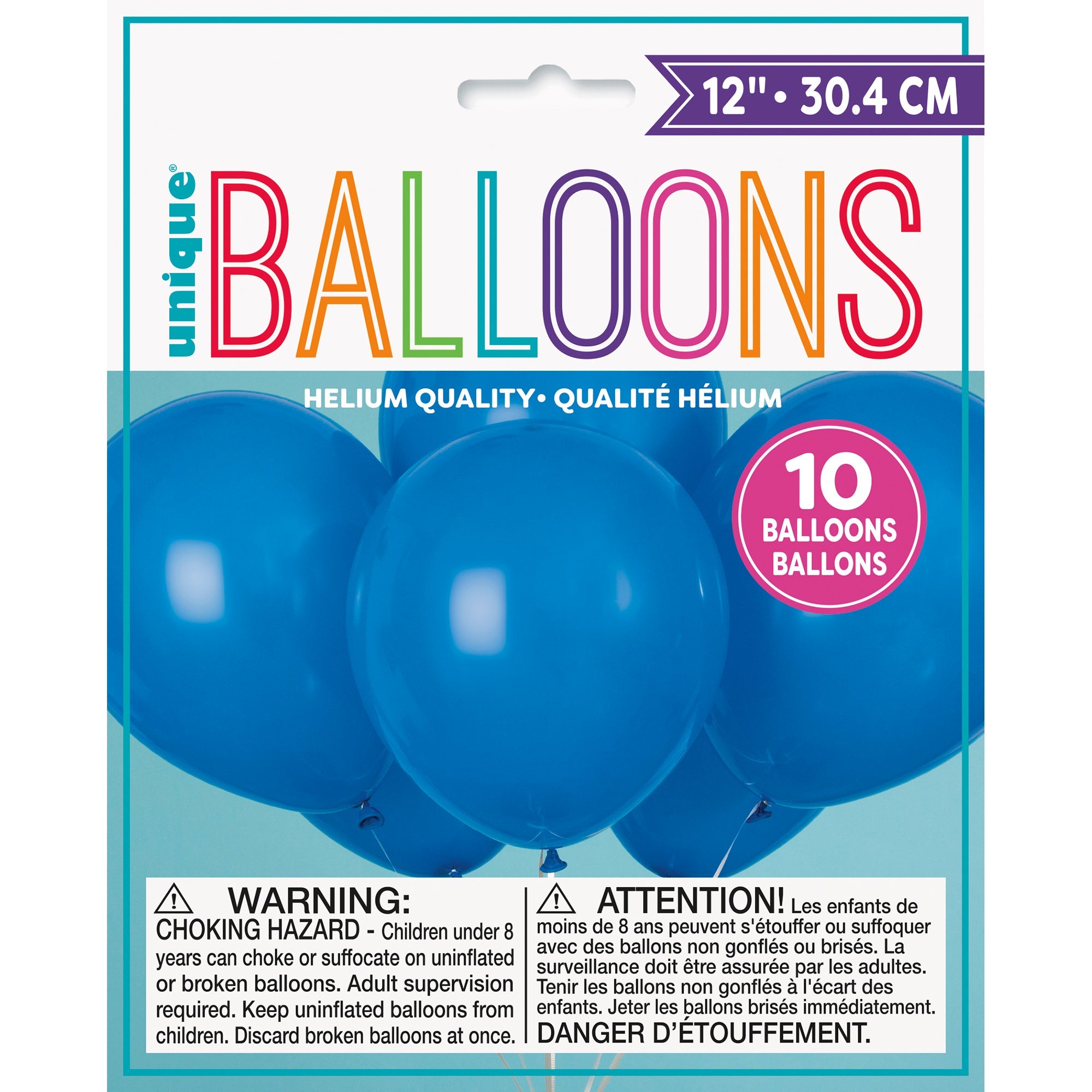 10 Latex Balloons 12in Royal Blue 