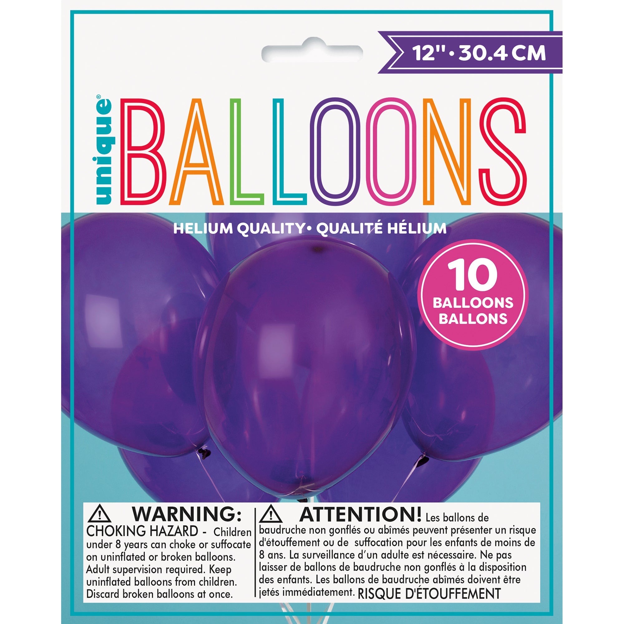 10 Latex Balloons 12in Amethyst Purple 