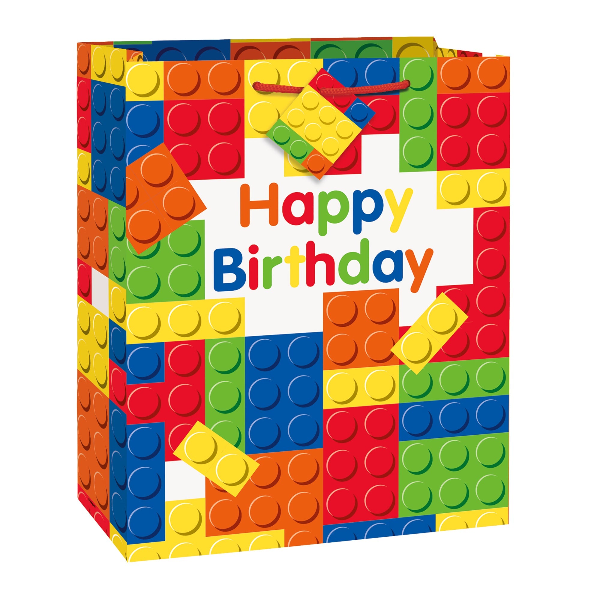 Lego Blocks Gift Bag Large 10.5Wx 13Hx5.5D in