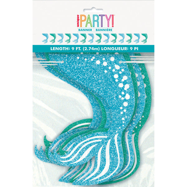 Mermaid Banner on a String Glitter Paper 9ft