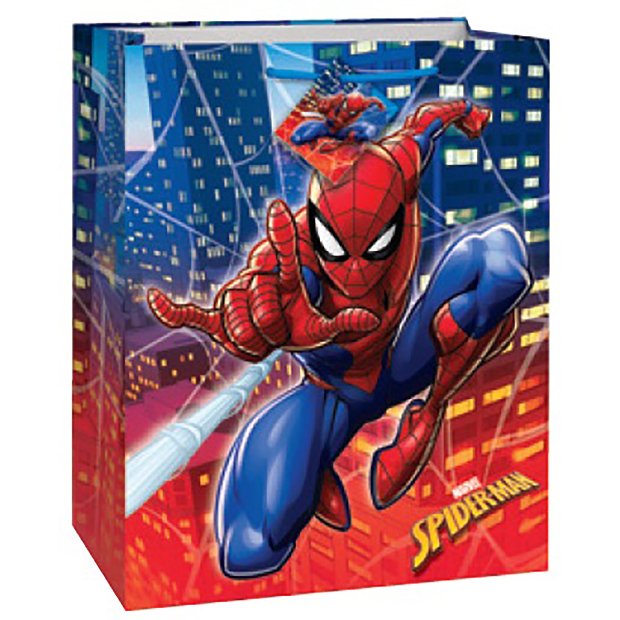Spiderman Gift Bag Large 10.5Wx13Hx5.5D in