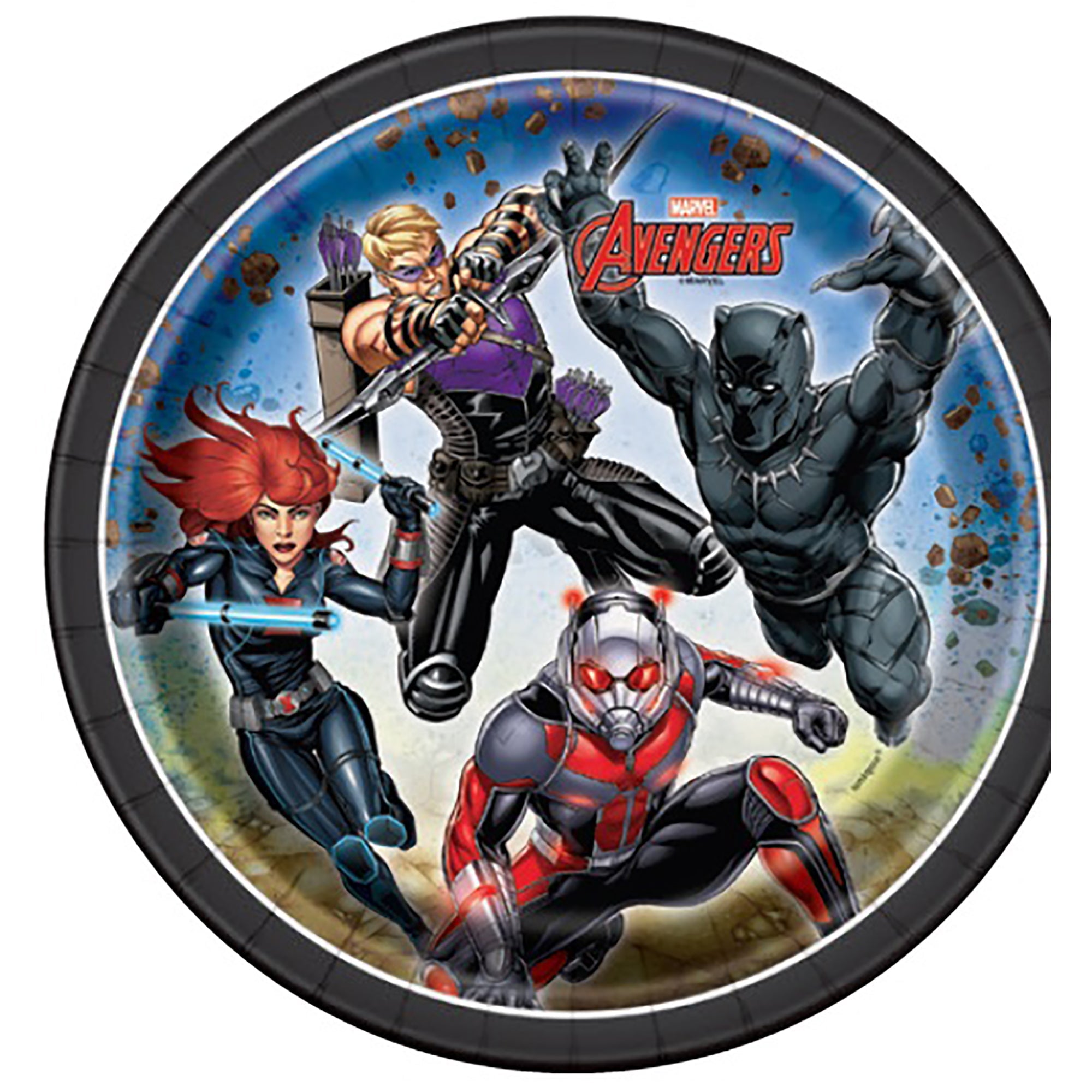 Avengers 8 Round Paper Plates 7in