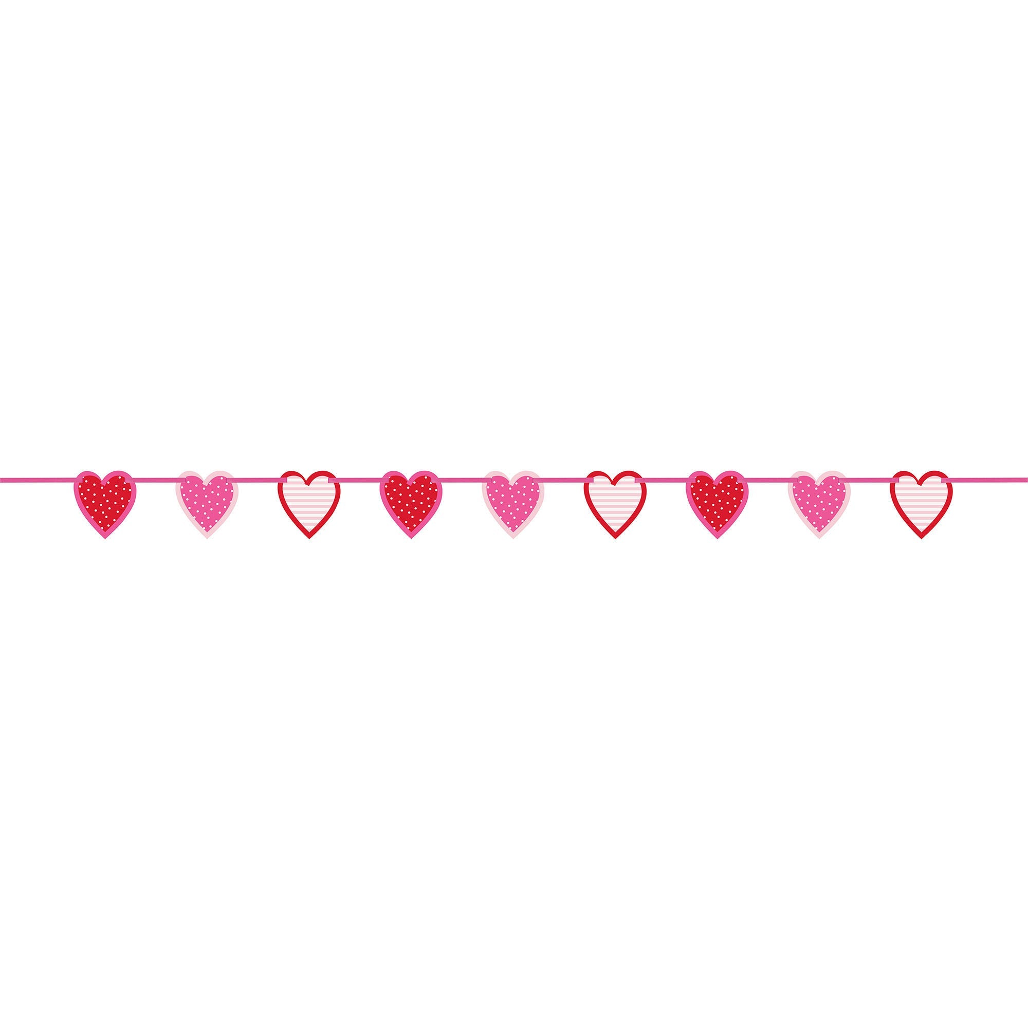 Valentine Heart Cut Out Banner 77in