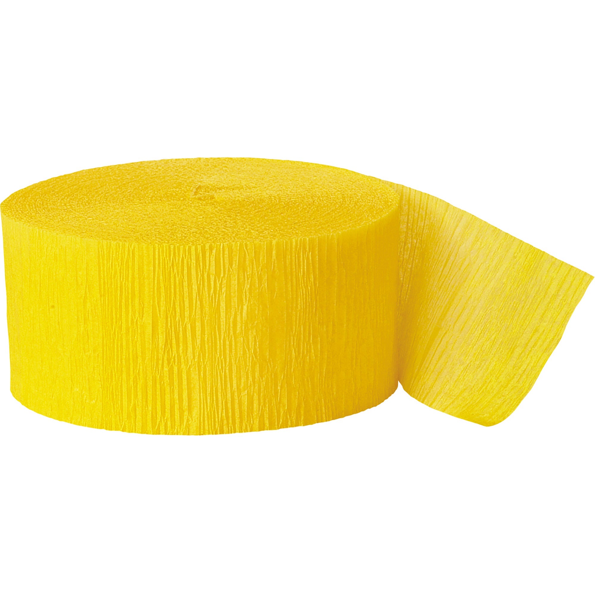 Crepe Streamer Hot Yellow 81ftx 1.75in