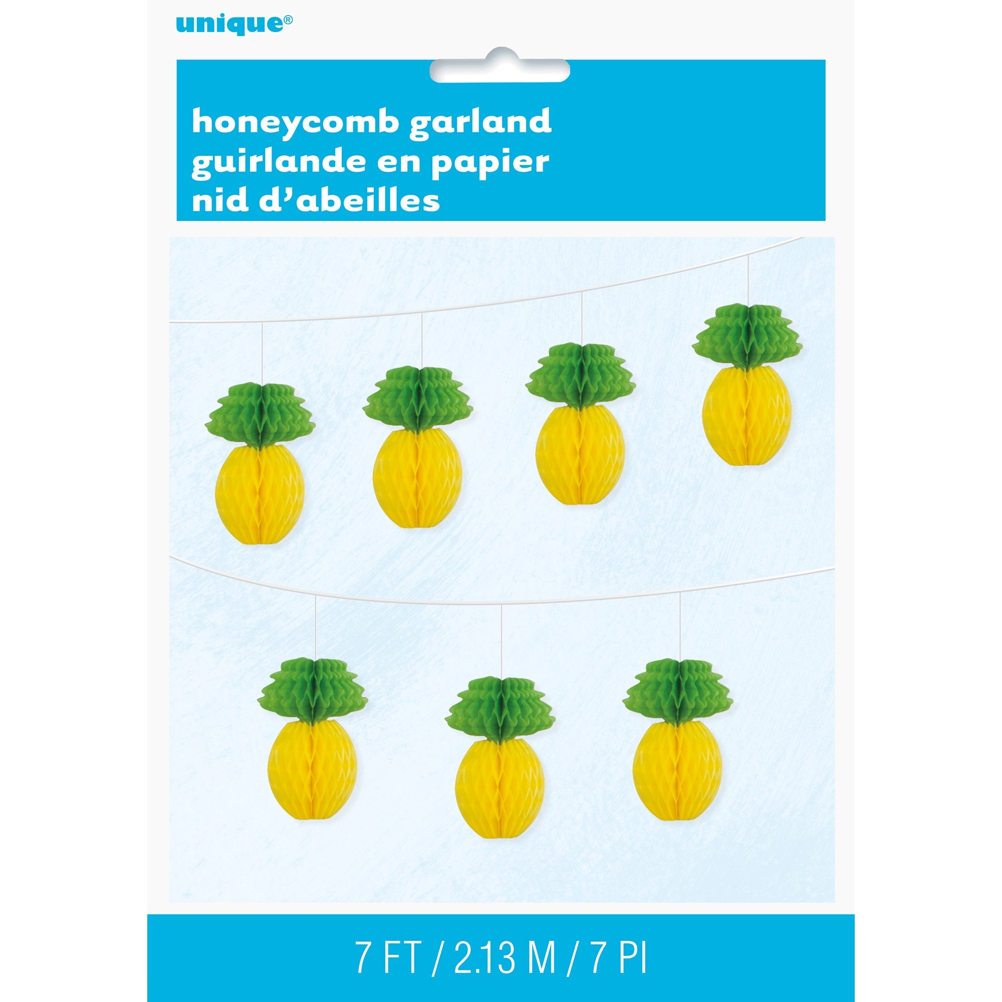 Mini Honeycomb Garland Pineapple 7ft