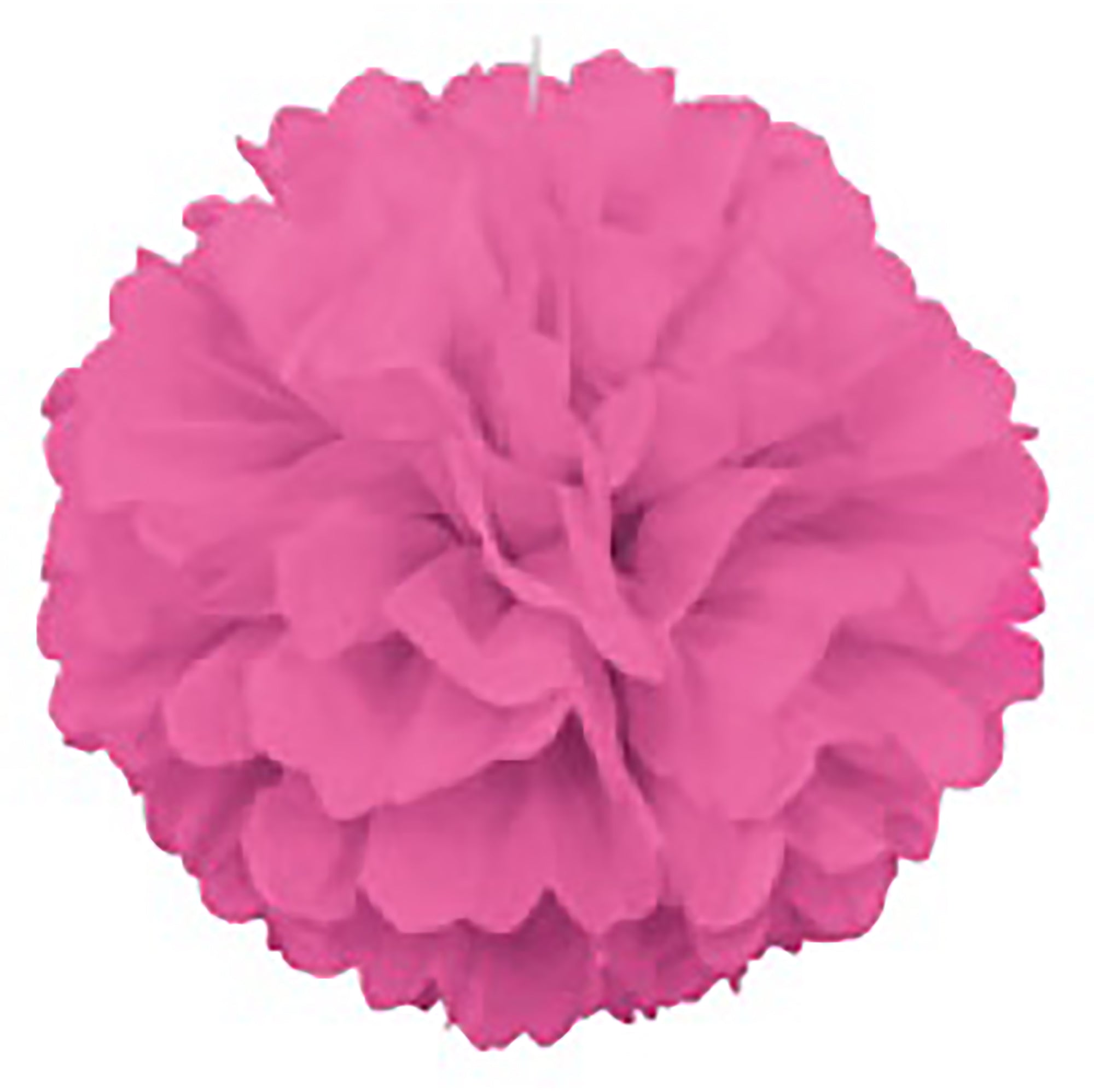 3 Mini Puff Balls Hot Pink Tissue 9in