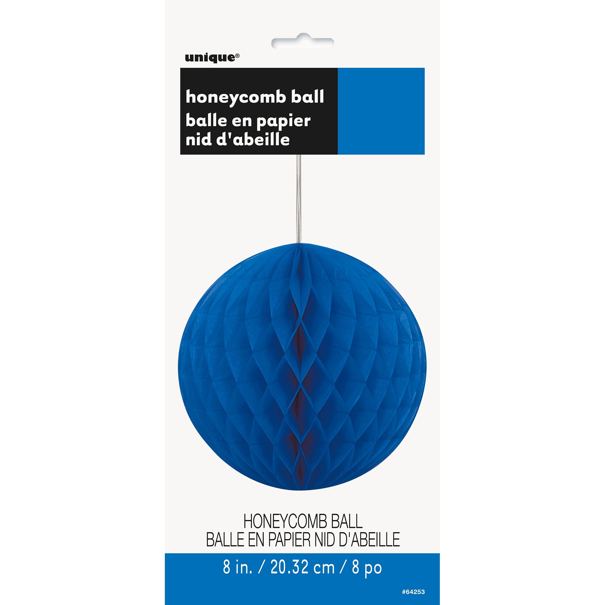 Honeycomb Ball Royal Blue 8in