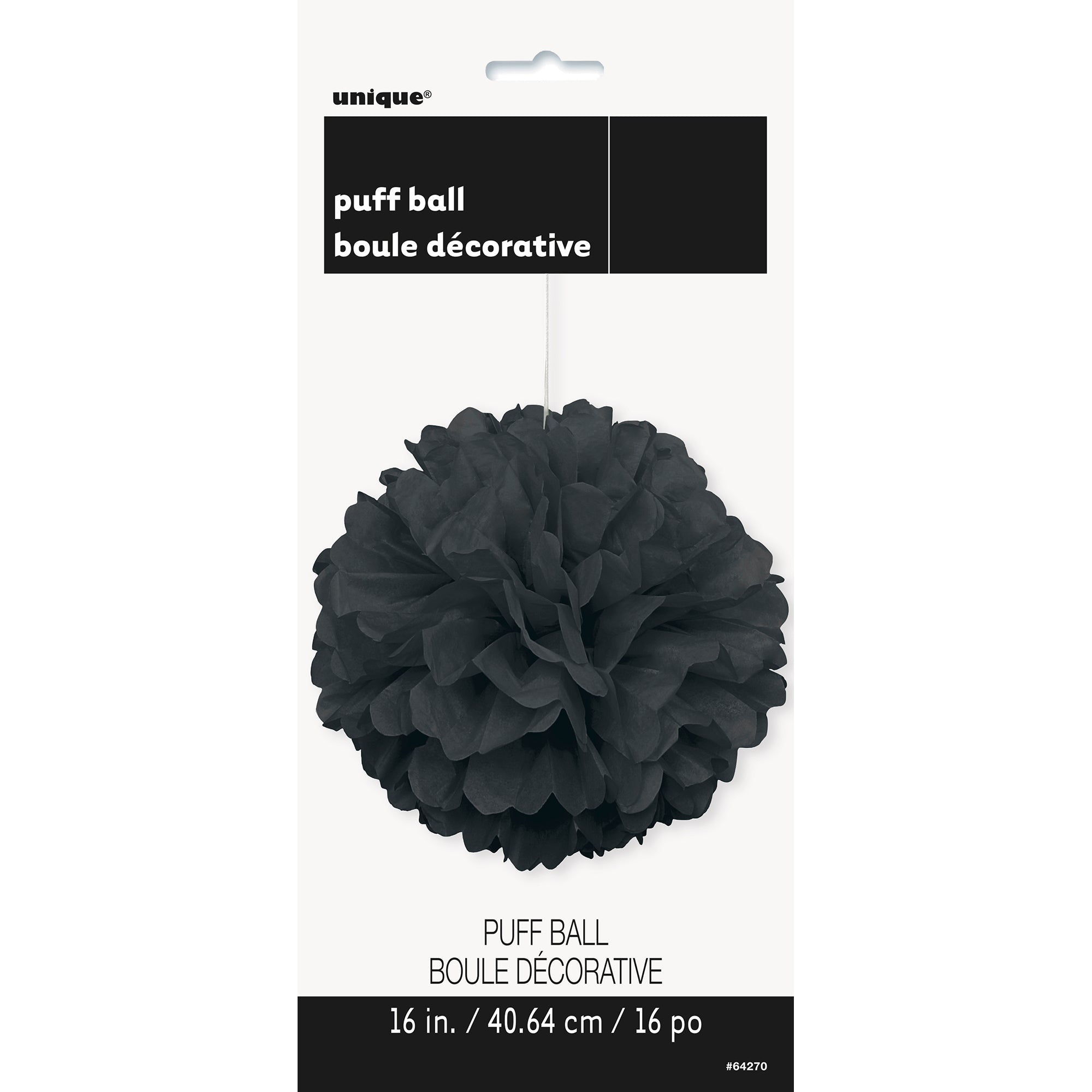 Puff Ball Black Tissue 16in