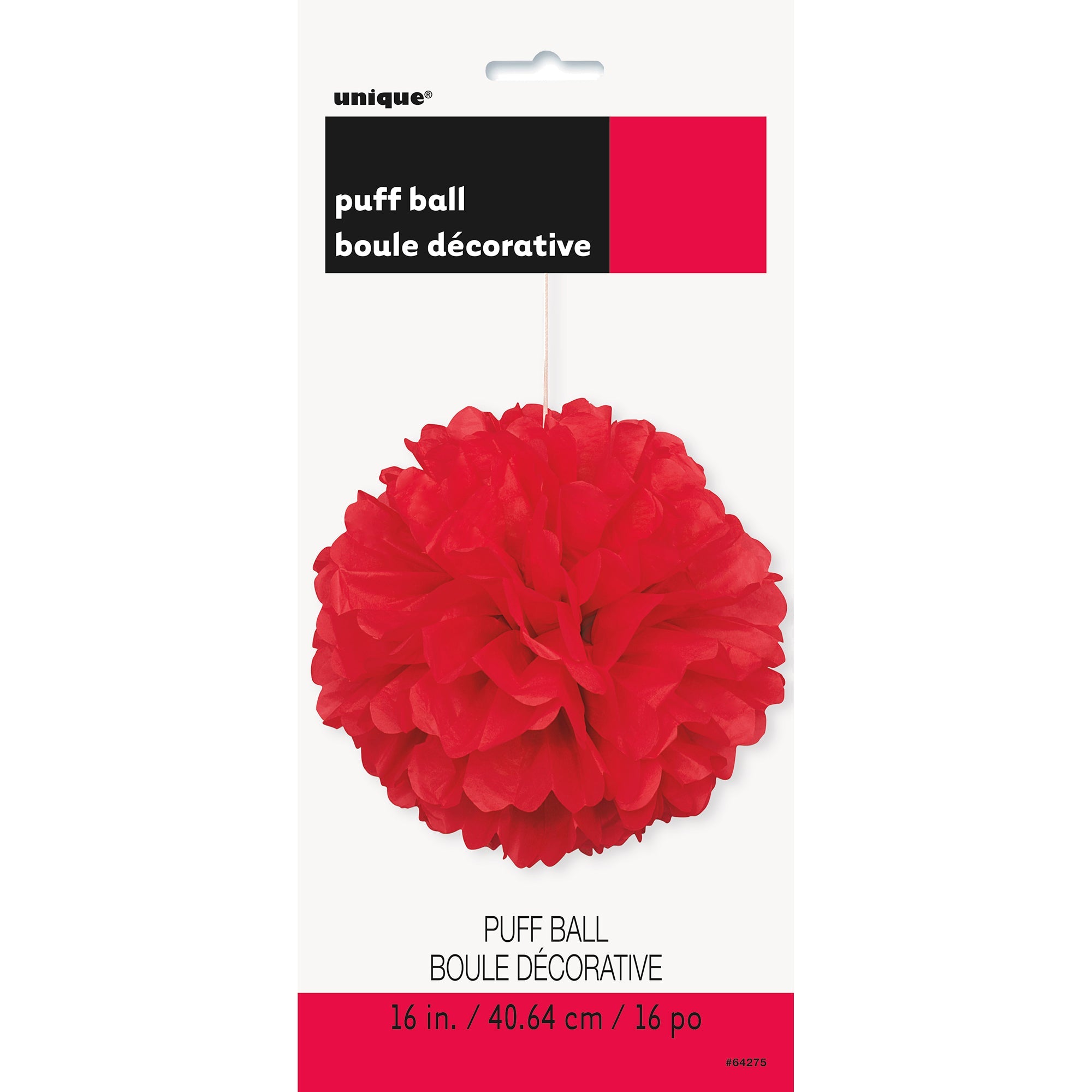 Puff Ball Red Tissue 16in