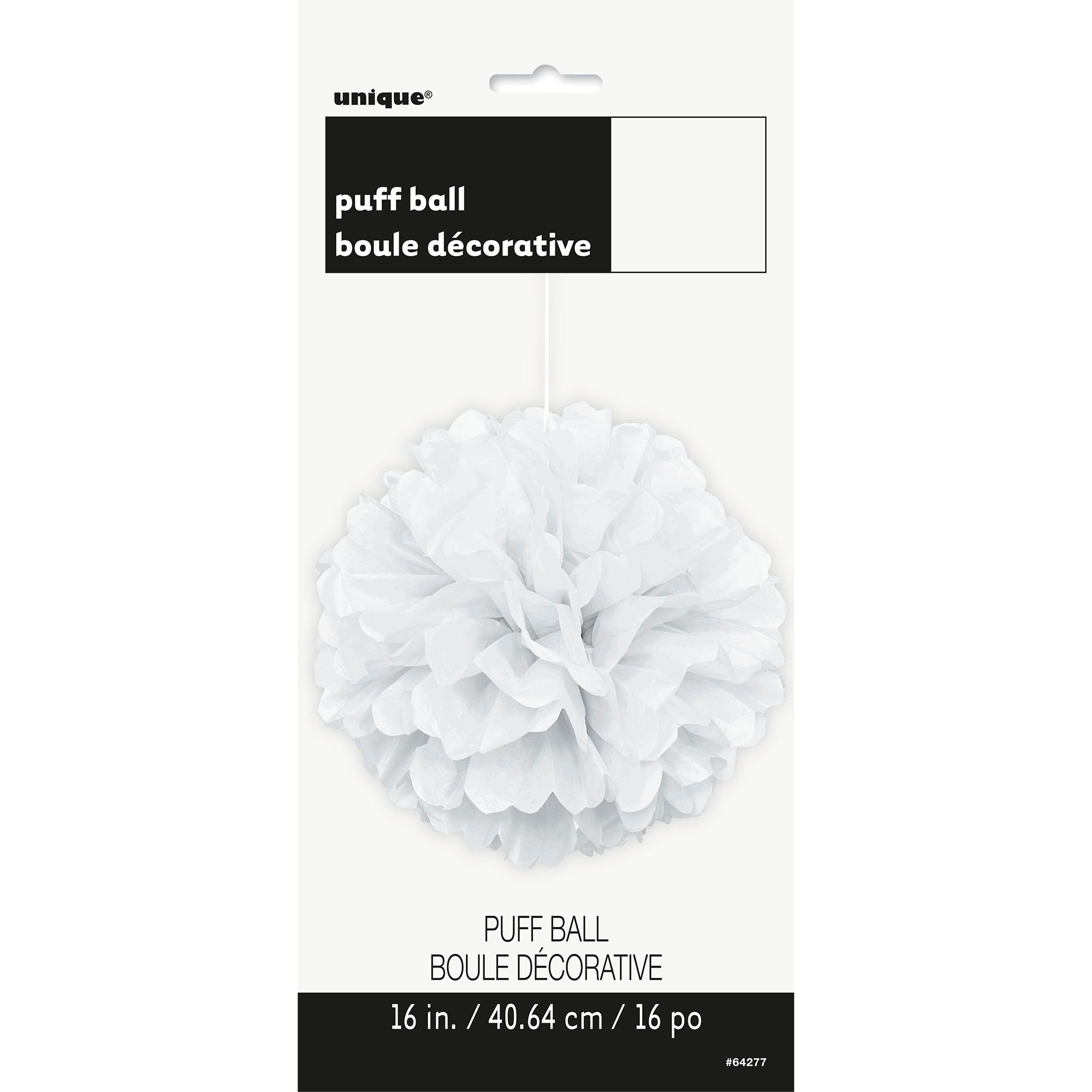 Puff Ball White Tissue 16in