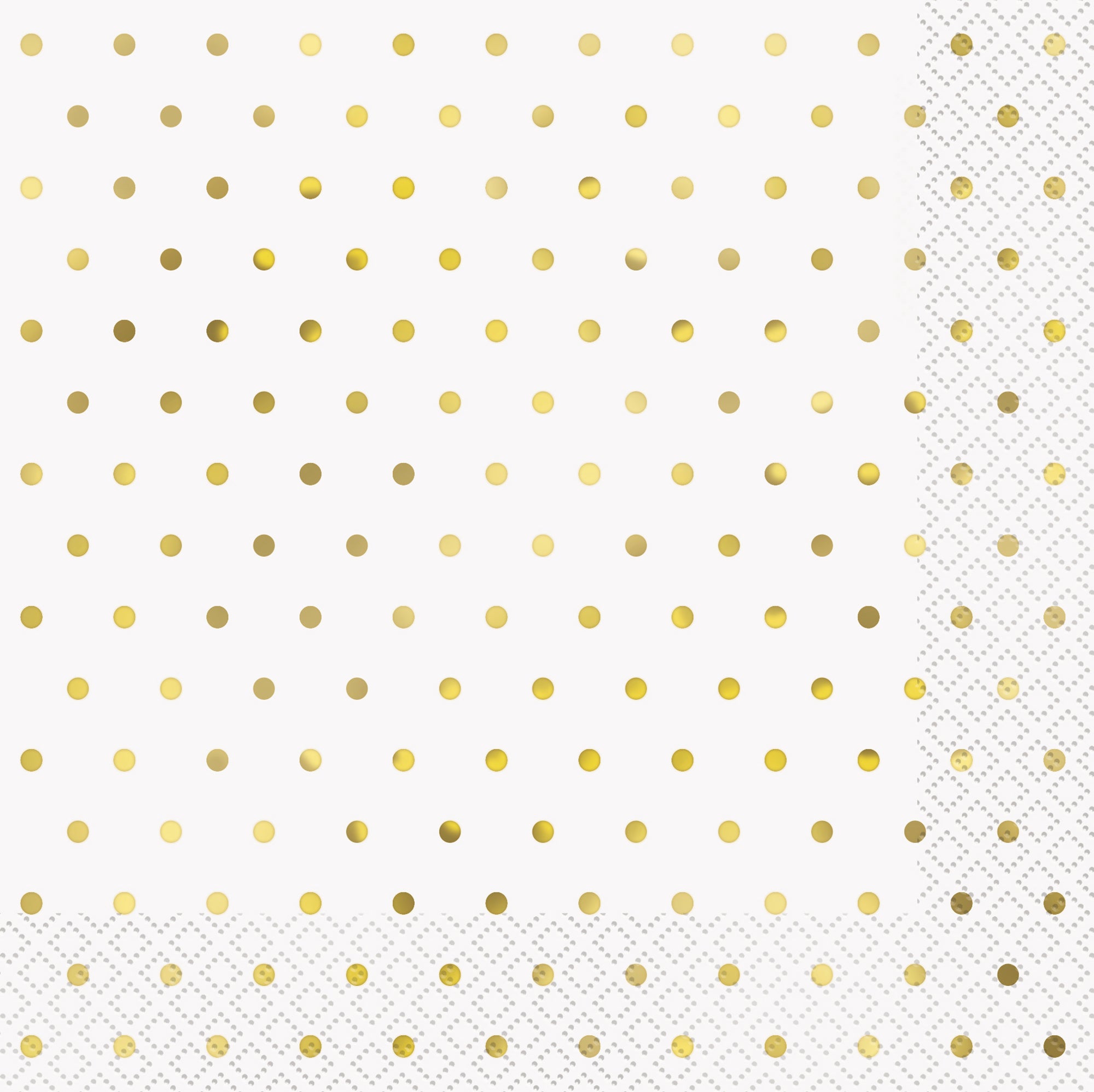 Elegant Gold Dots 16 Luncheon Napkins 12.75x12.75in