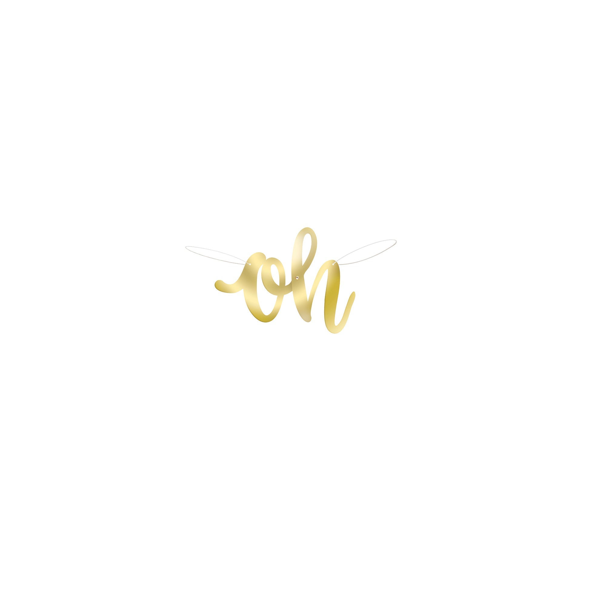 Oh Baby Gold Script Banner 2.8ft