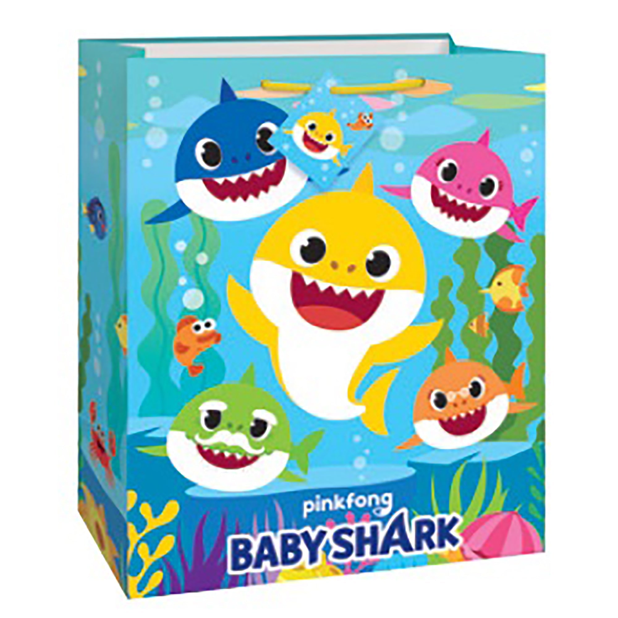 Baby Shark Gift Bag Large 10.5Wx13Hx5.5D in