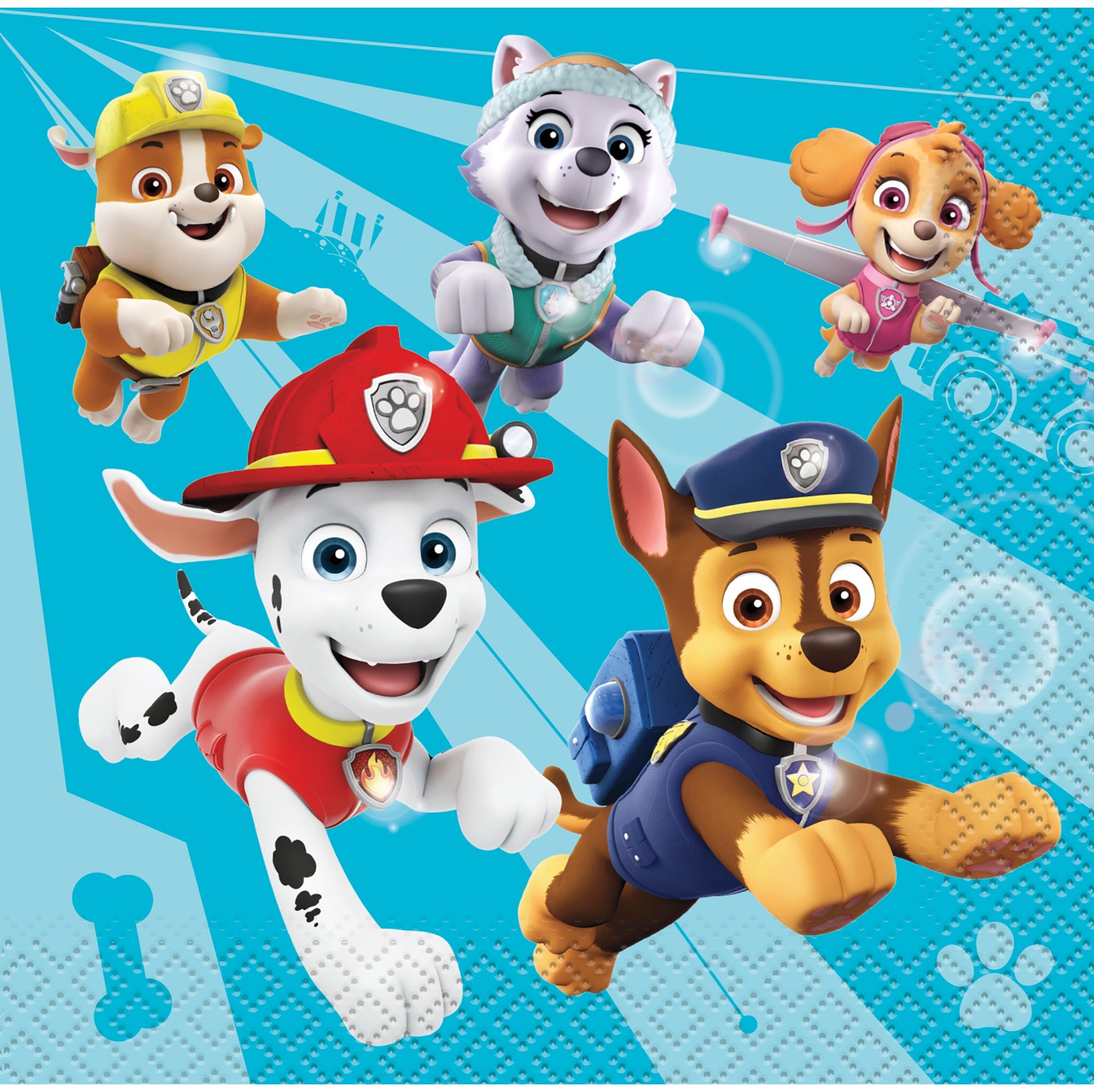 Paw Patrol 16 Beverage Napkins 9.75x9.75in