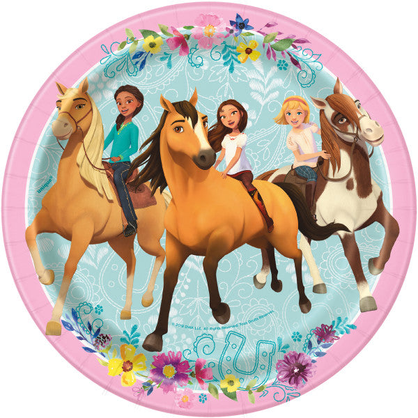 Spirit 8 Round Paper Plates 7in