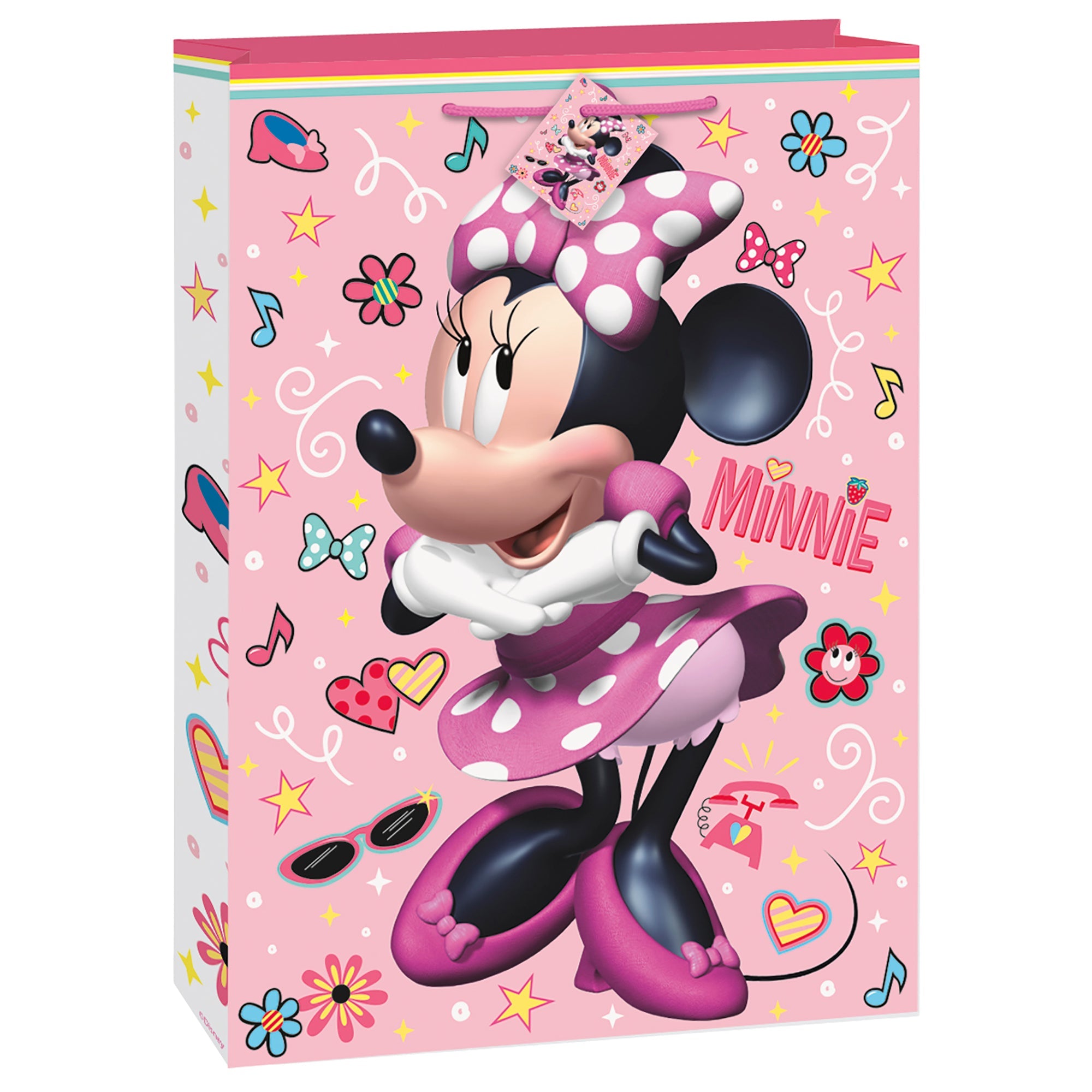 Minnie Gift Bag Jumbo 13Wx18Hx4D in