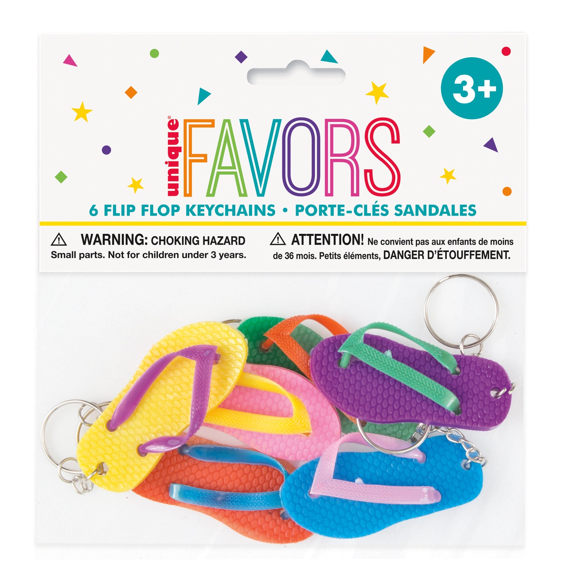 6 Flip Flop Keychains 