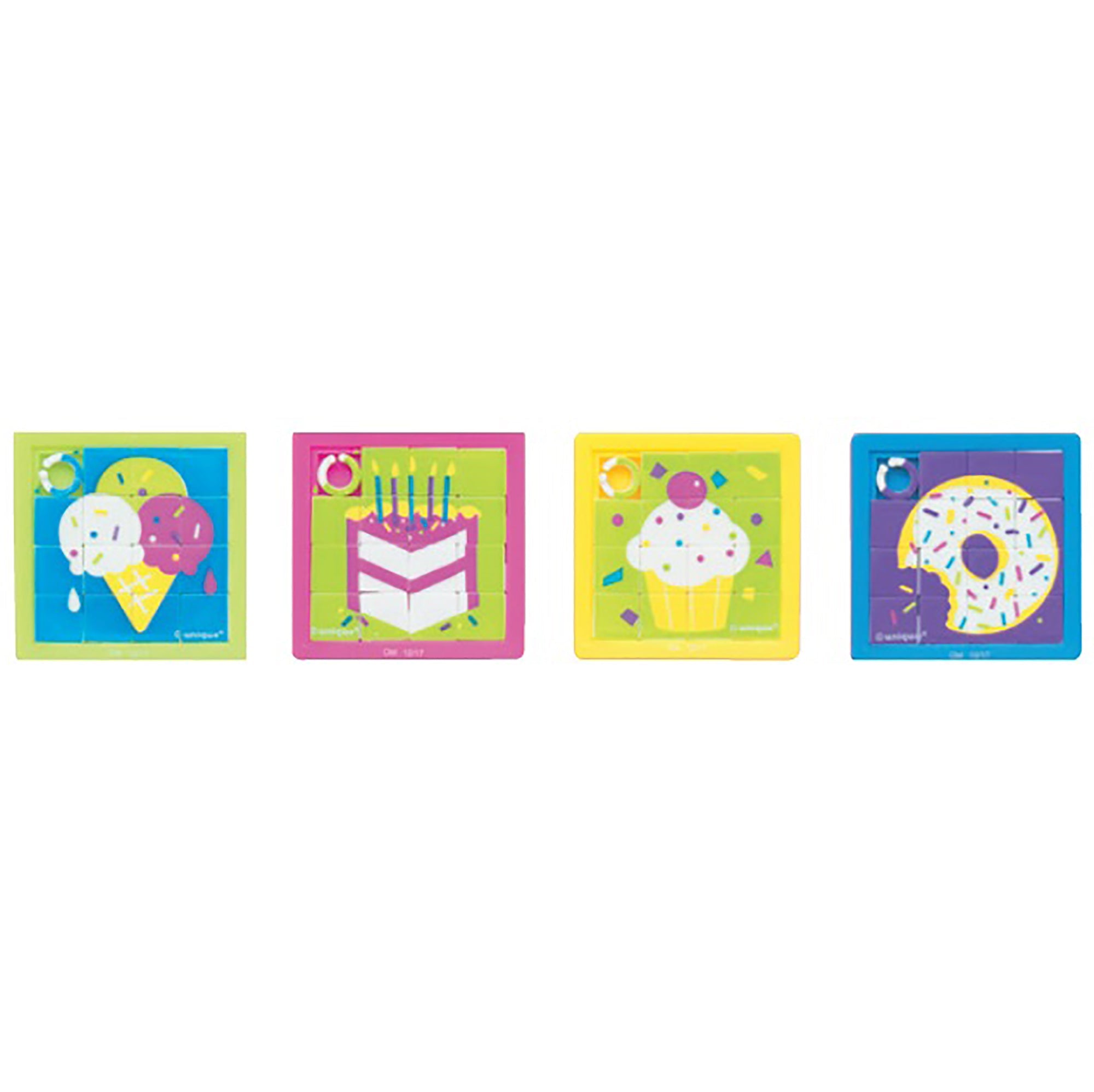 10 Slide Puzzles Plastic 2.5x 2.5in