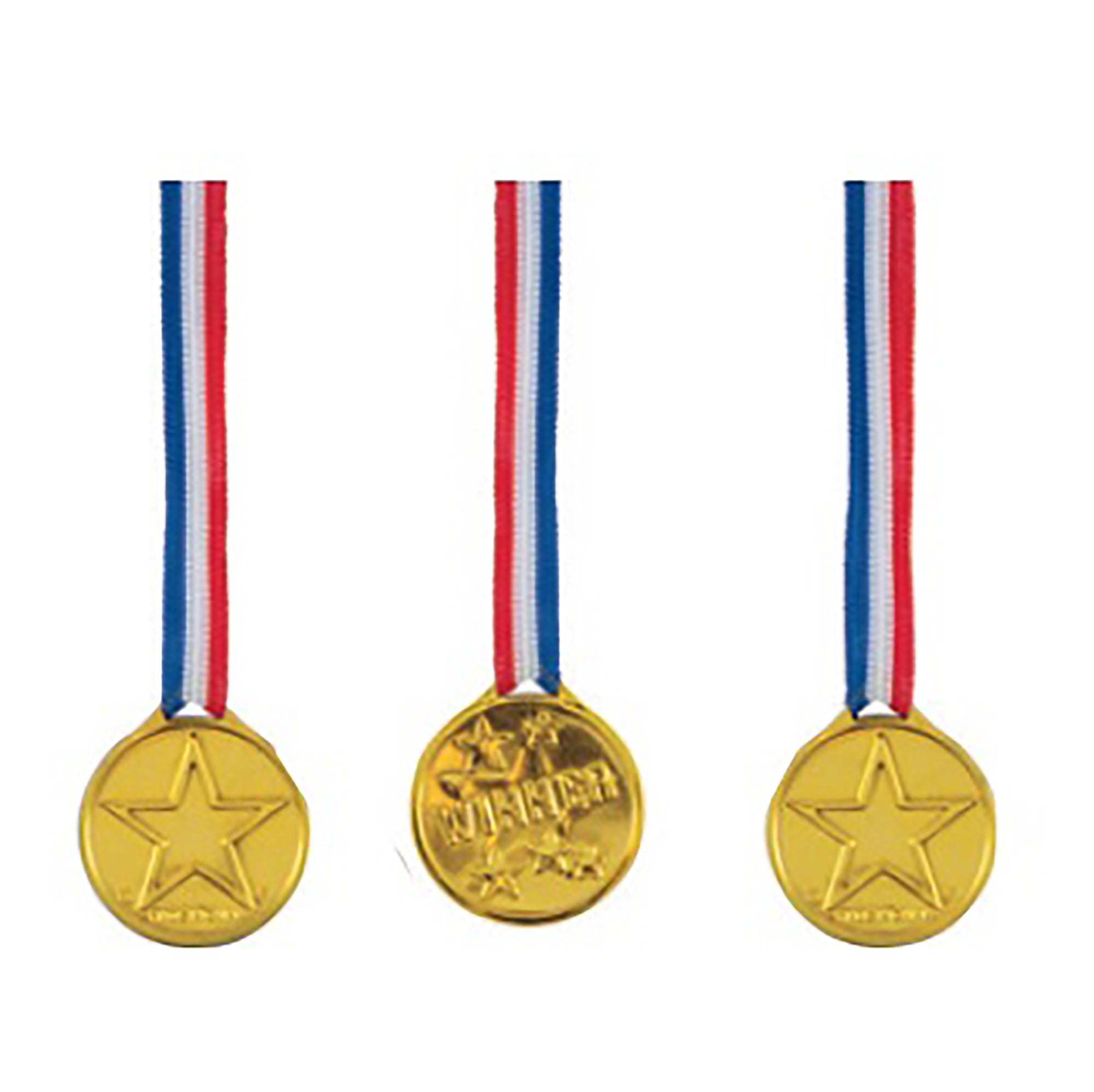 24 Winner's Medals Plastic  15.5in