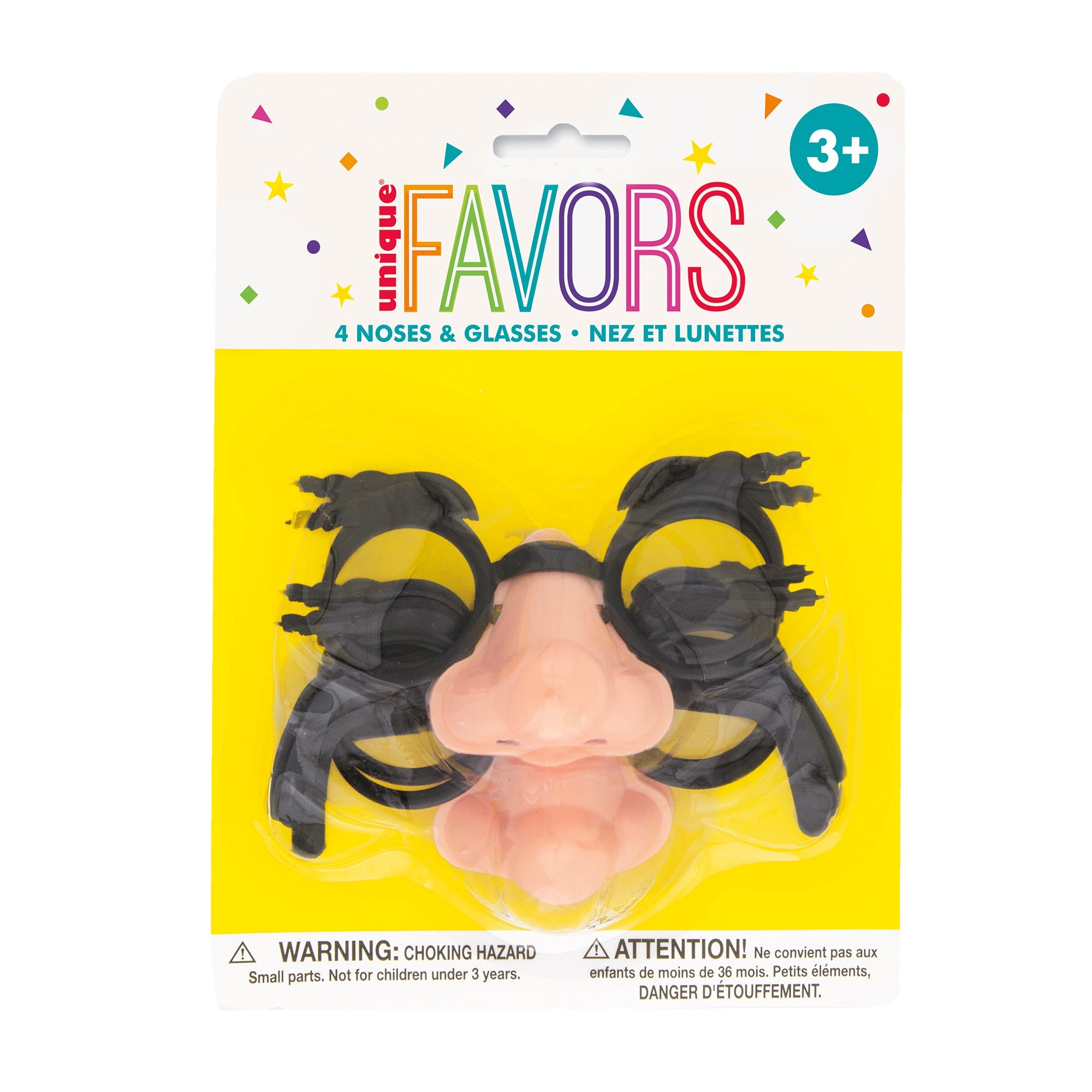 4 Noses and Glasses Plastic for Kids