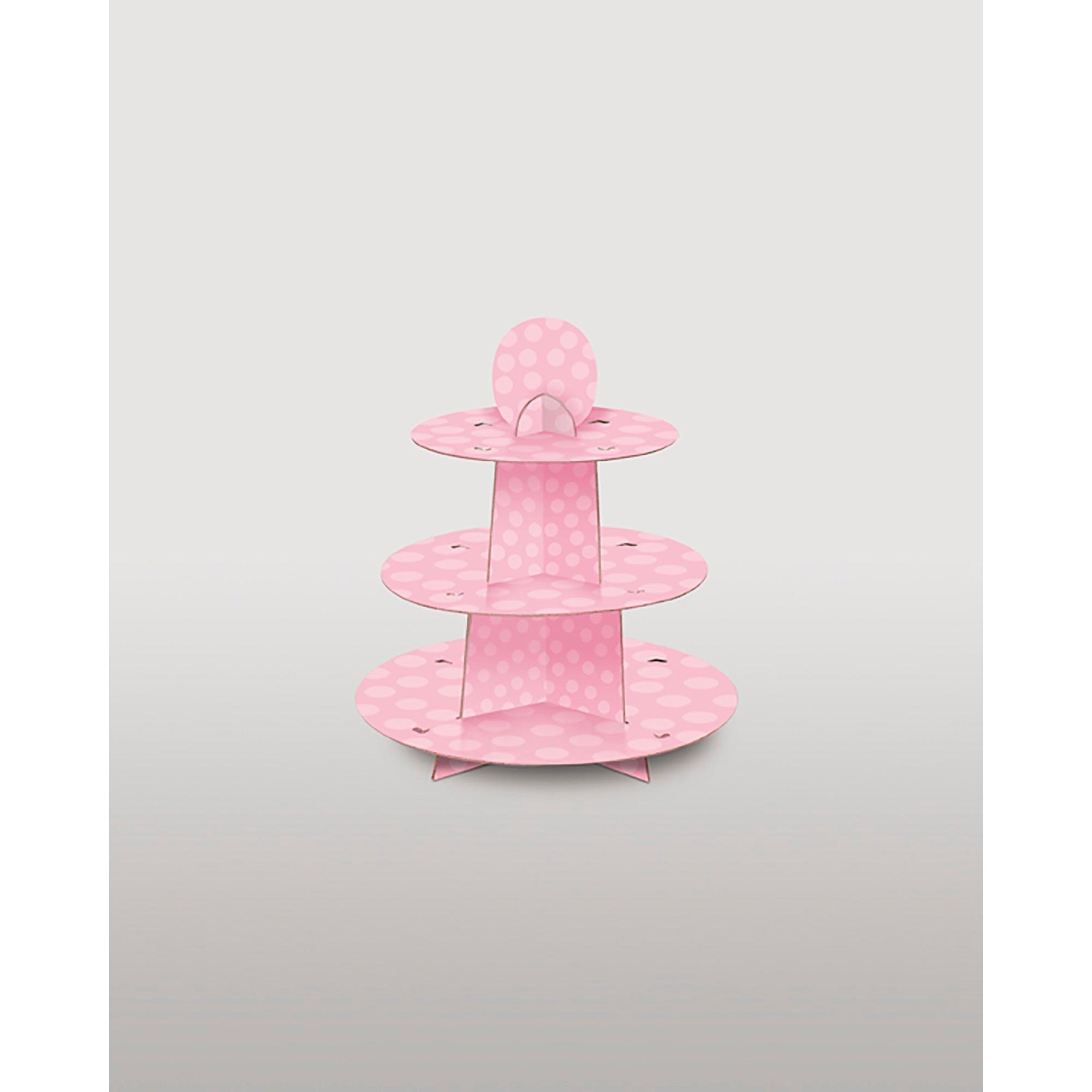 Baby Pink Cupcake Stand in Cardboard 11.75Wx13H in