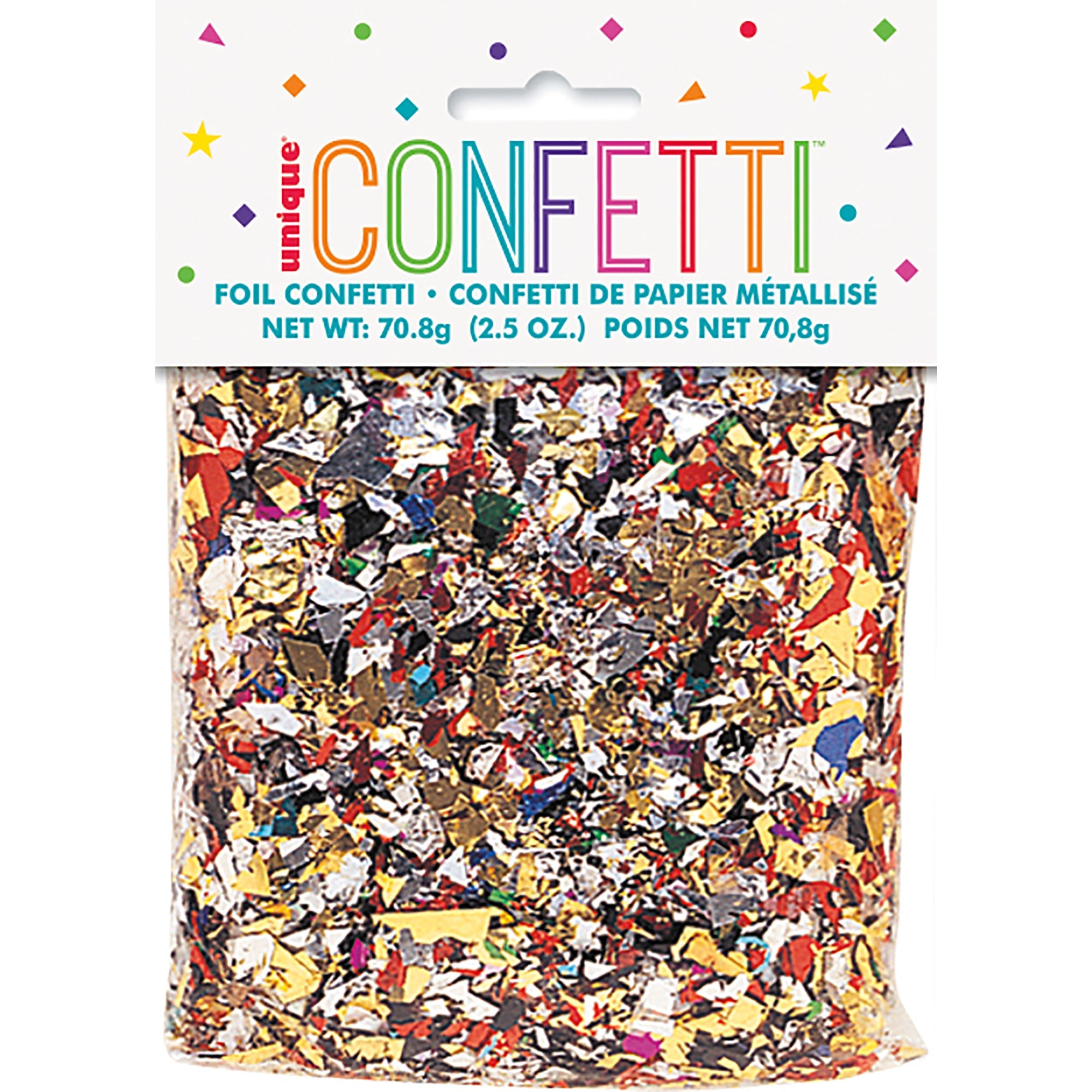 Foil Confetti Assorted Colors 2.5oz