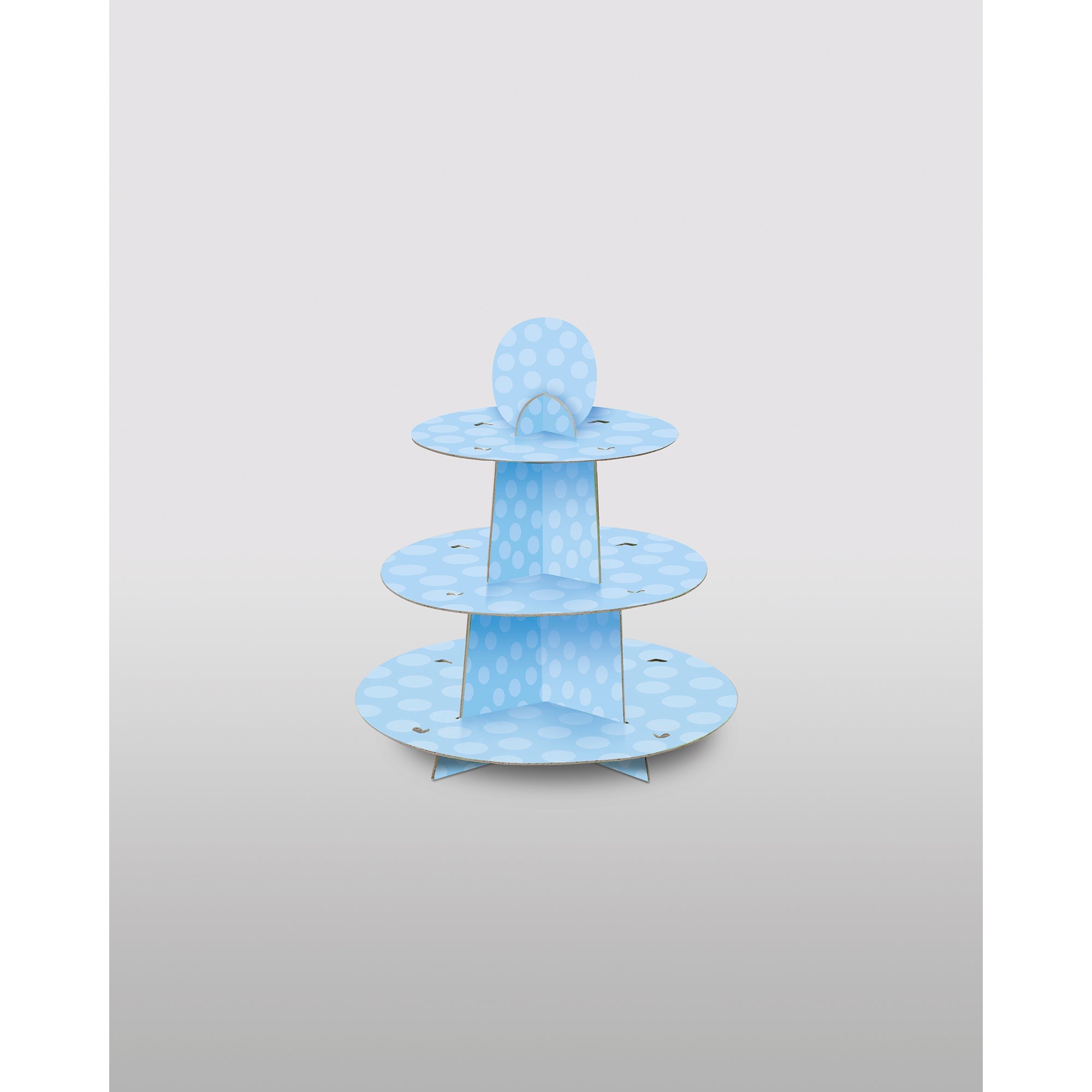 Baby Blue Cupcake Stand in Cardboard 11.75Wx13H in