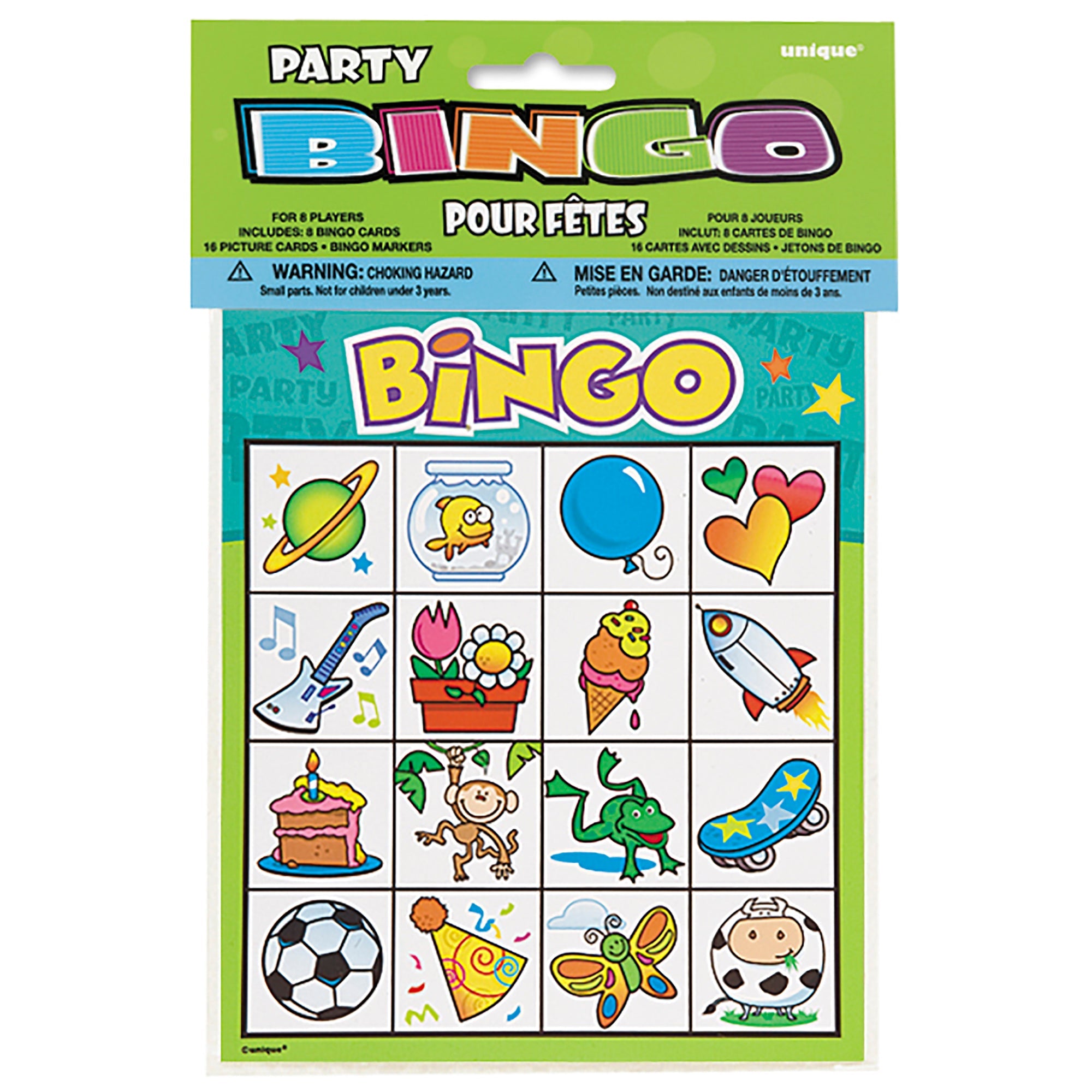 Party Bingo Game For 8