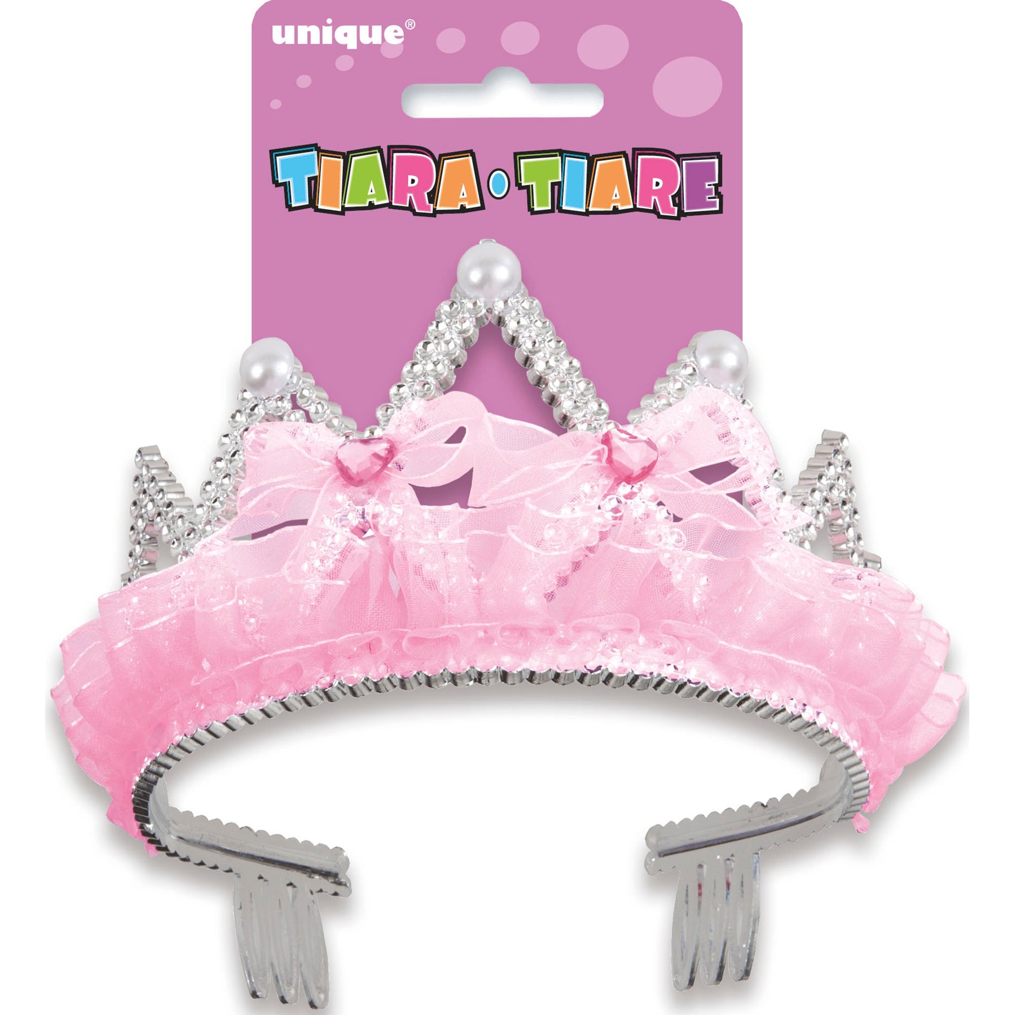 Pink Bows and Ribbon Tiara Plastic