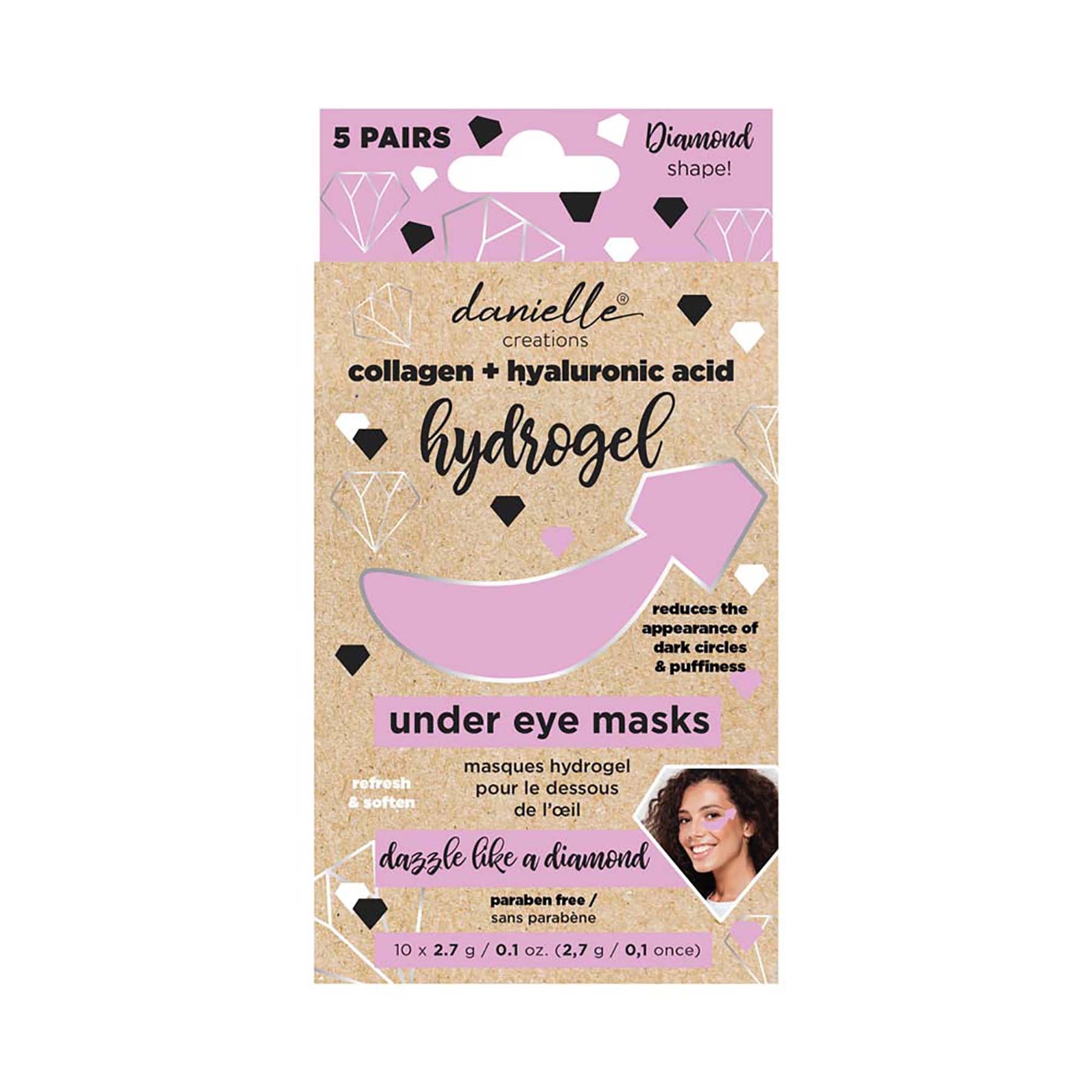 Danielle Creations 5 Pairs Under Eye Masks Collagen and Hyaluronic Acid 