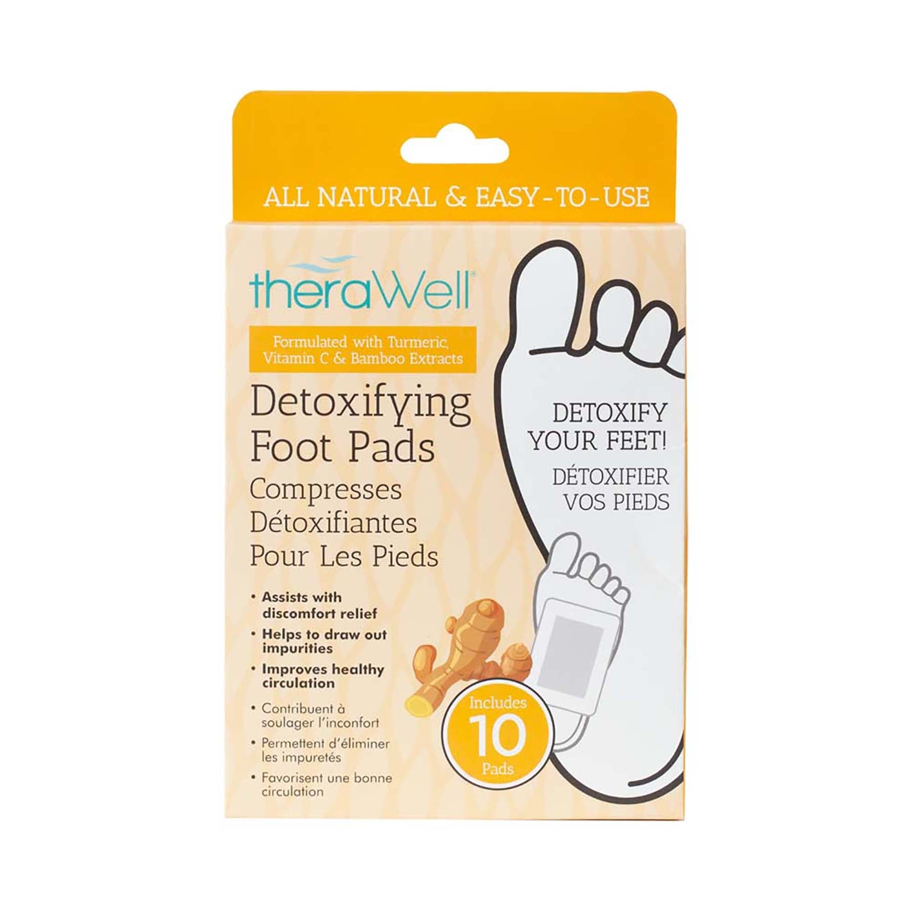 TheraWell 5 Pairs Purifying Foot Pads - Ginger Tumeric