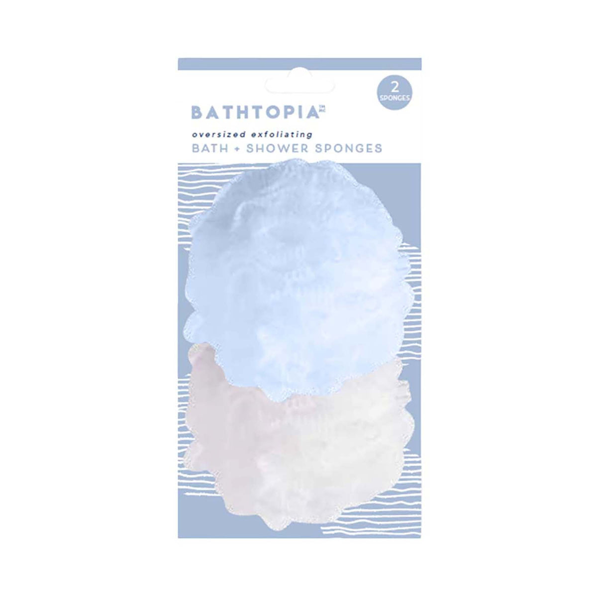 Bathtopia 2 Extra Large Bath and Shower Sponges  5x4.5in