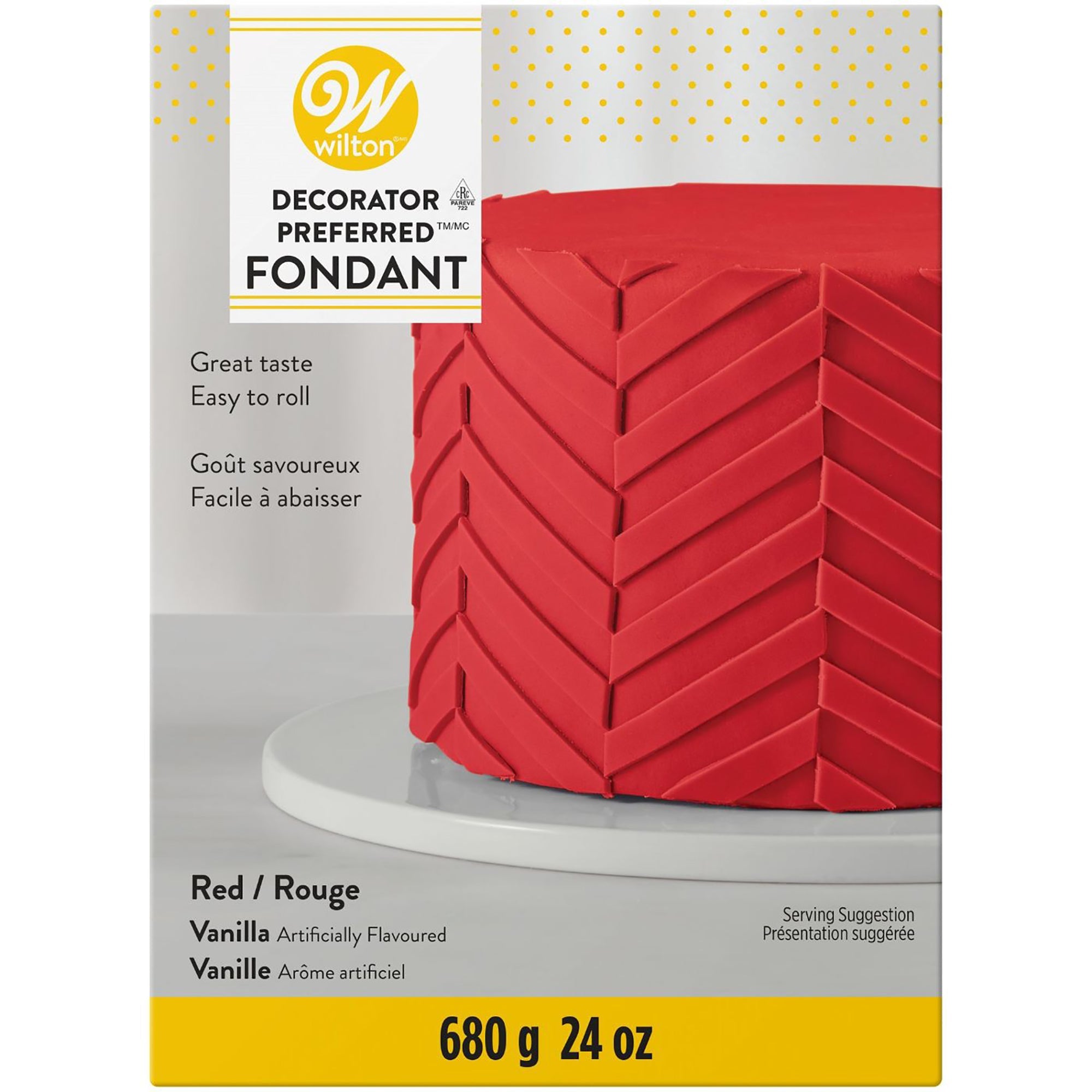 Wilton Fondant Red - Vanilla Artificially Flavored 24oz (680g)