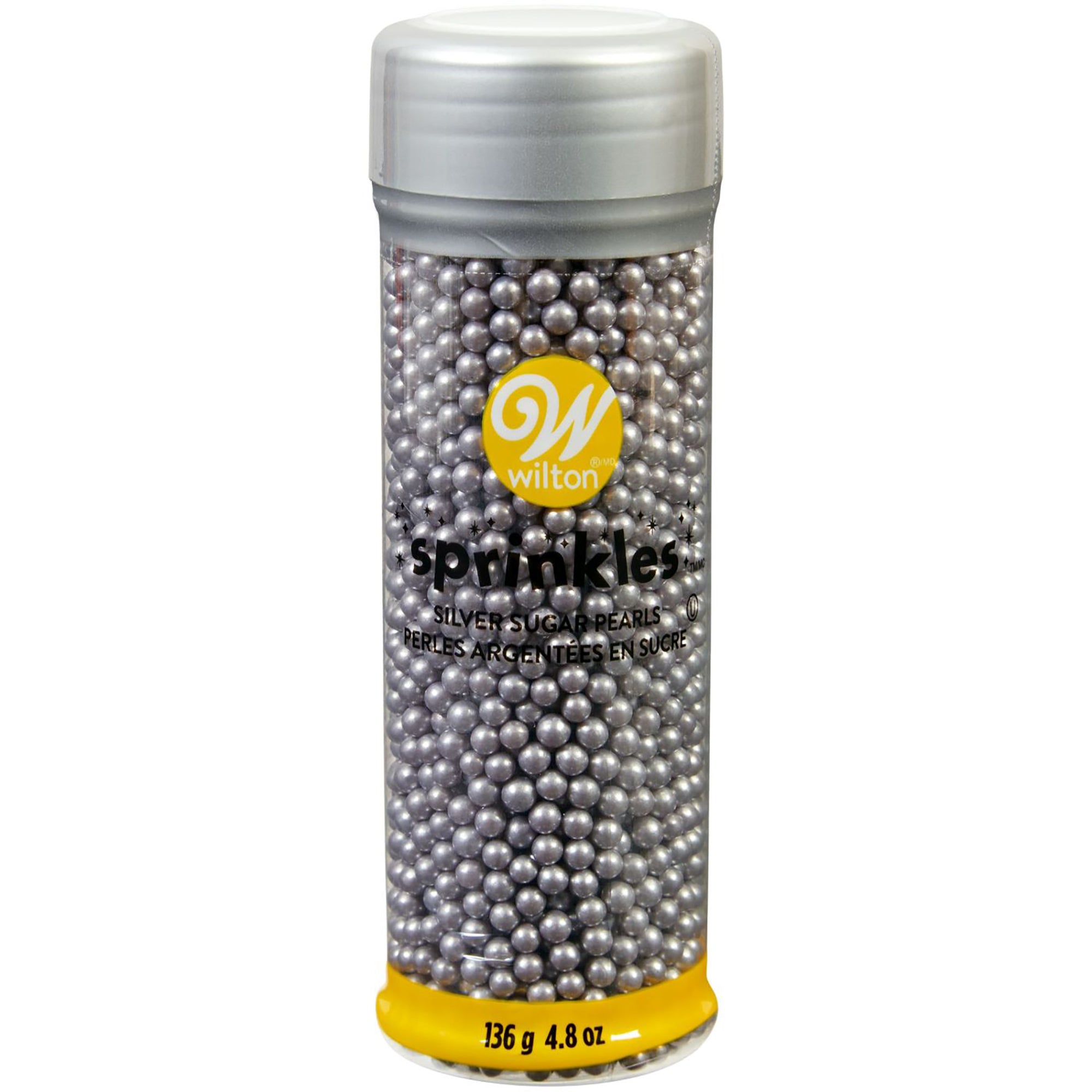 Wilton Sprinkles Silver Sugar Pearls 4.8oz (136g)